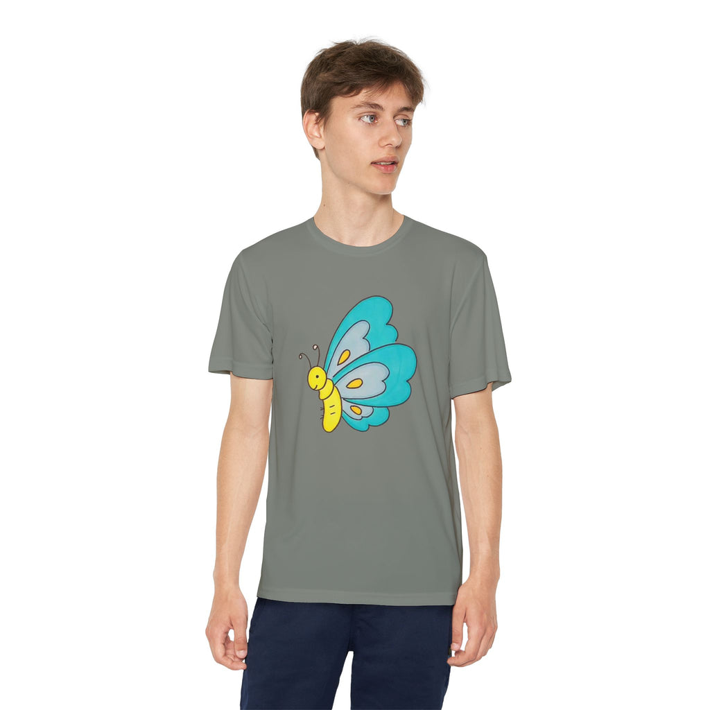Butterffy Youth T-Shirt Sports Graphic Tee, Cool Athletic Shirt for Kids, Perfect for Sports Events, Team Spirit