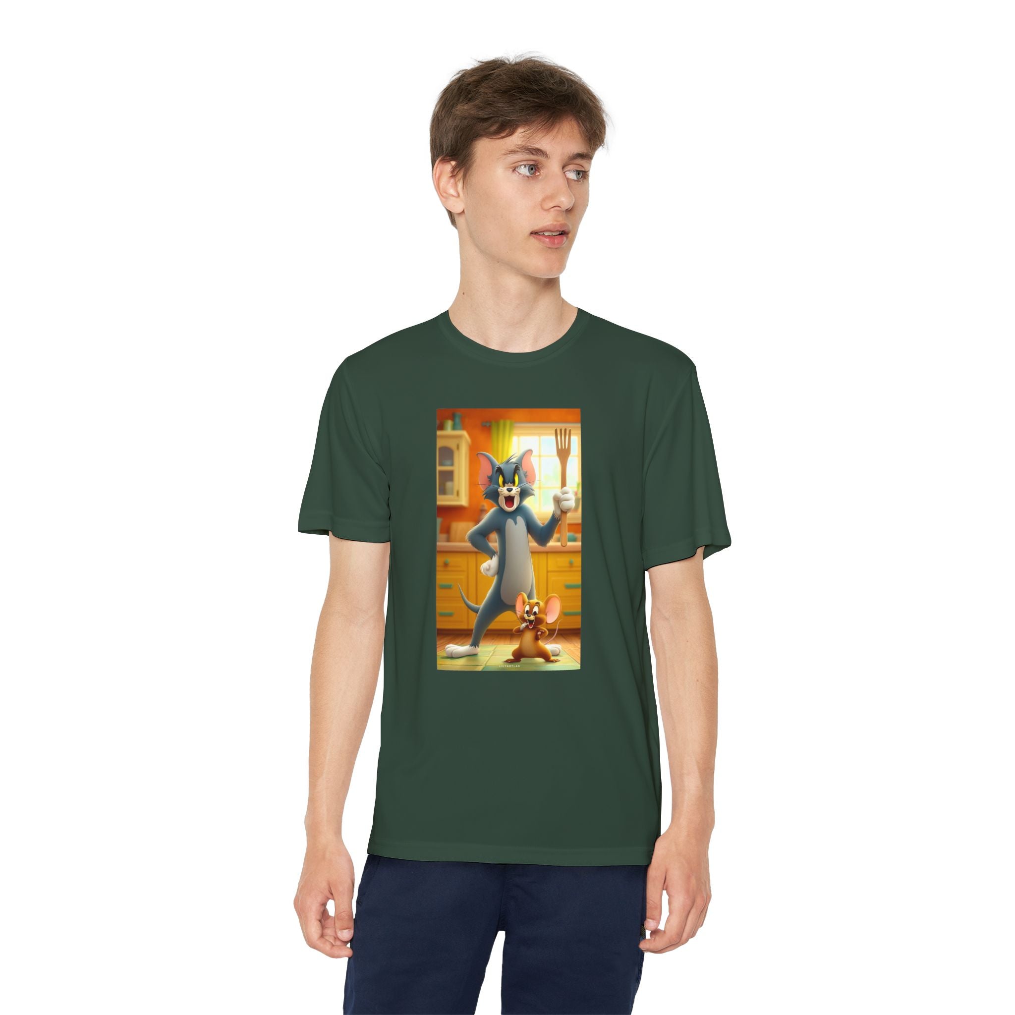 Youth Competitor Tee with Tom And Jerry design, Cartoon Graphic Kid's T-Shirt, Kids Tee, Children's Clothing, Funny Tee for Boys and Girls