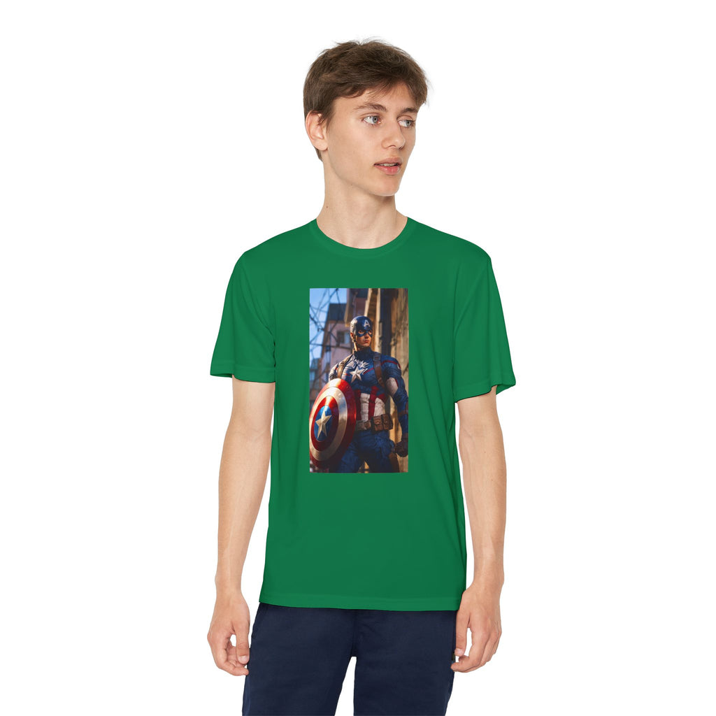 Captain America Superhero Marvel Patriotic, Kids Graphic T-Shirt, Boys Hero Top, Girls Comic Book Clothing, Birthday