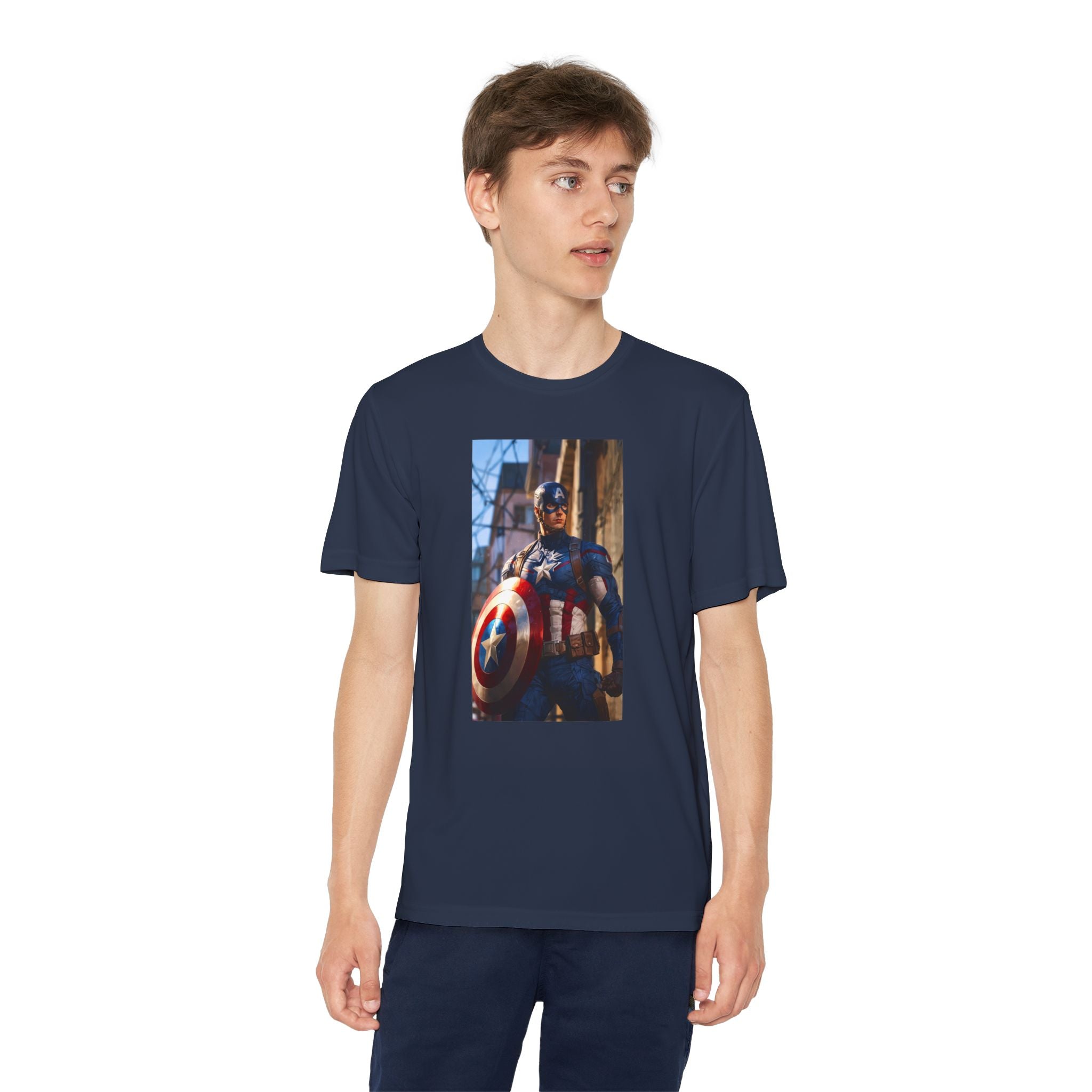 Captain America Superhero Marvel Patriotic, Kids Graphic T-Shirt, Boys Hero Top, Girls Comic Book Clothing, Birthday