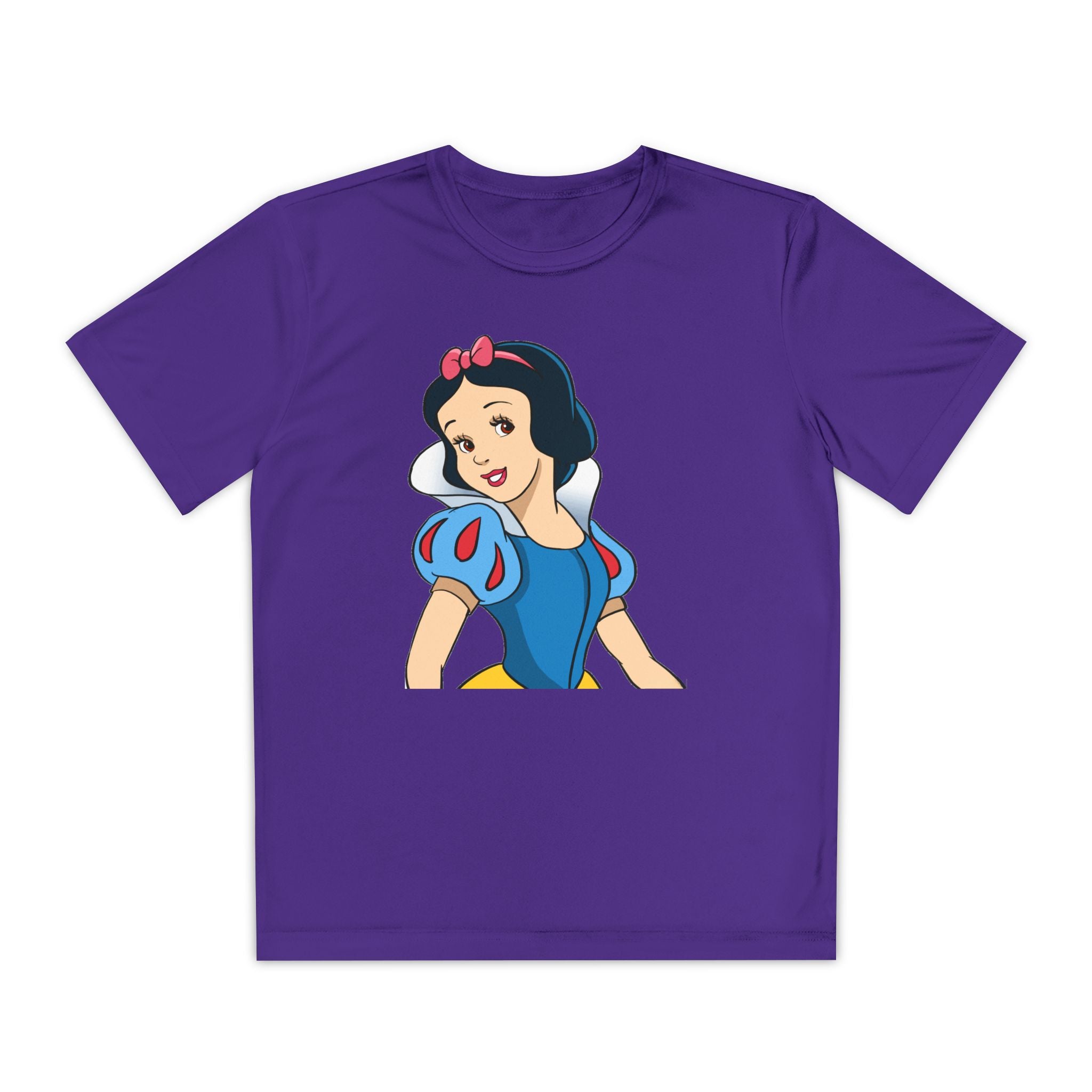 Snow White Youth T-Shirt Sports Graphic Tee, Cool Athletic Shirt for Kids, Perfect for Sports Events, Team Spirit