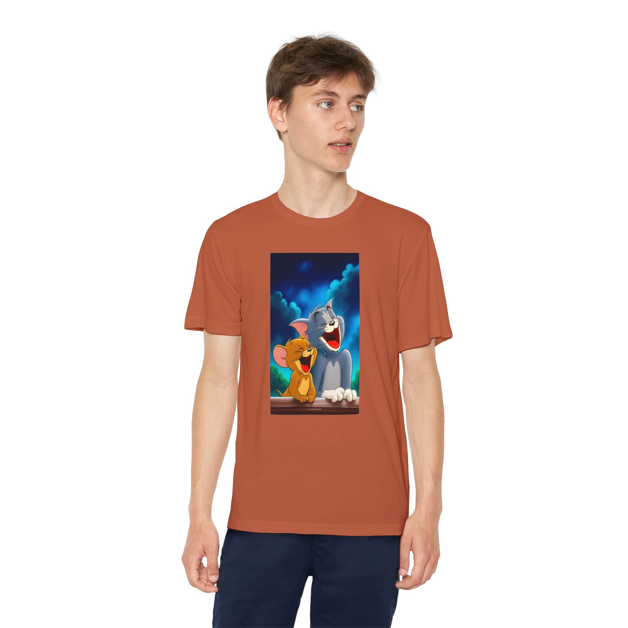 Youth Competitor Tee with Tom And Jerry design, Cartoon Graphic Kid's T-Shirt, Kids Tee, Children's Clothing, Funny Tee for Boys and Girls