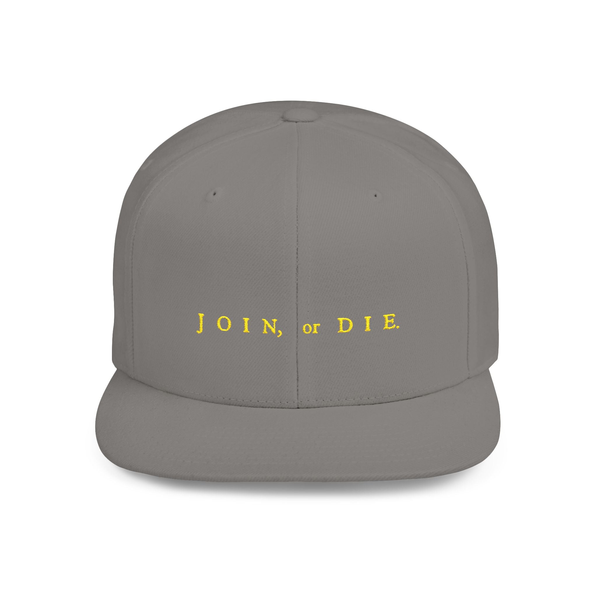 Join Or Die ~ Stylish Flat Bill Snapback Hat