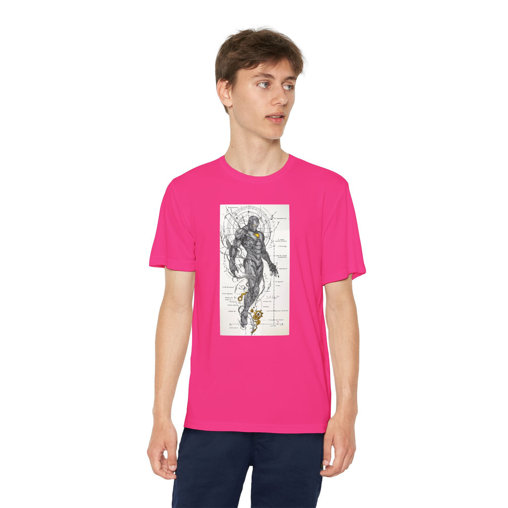 Superhero Youth T-Shirt Sports Graphic Tee, Cool Athletic Shirt for Kids