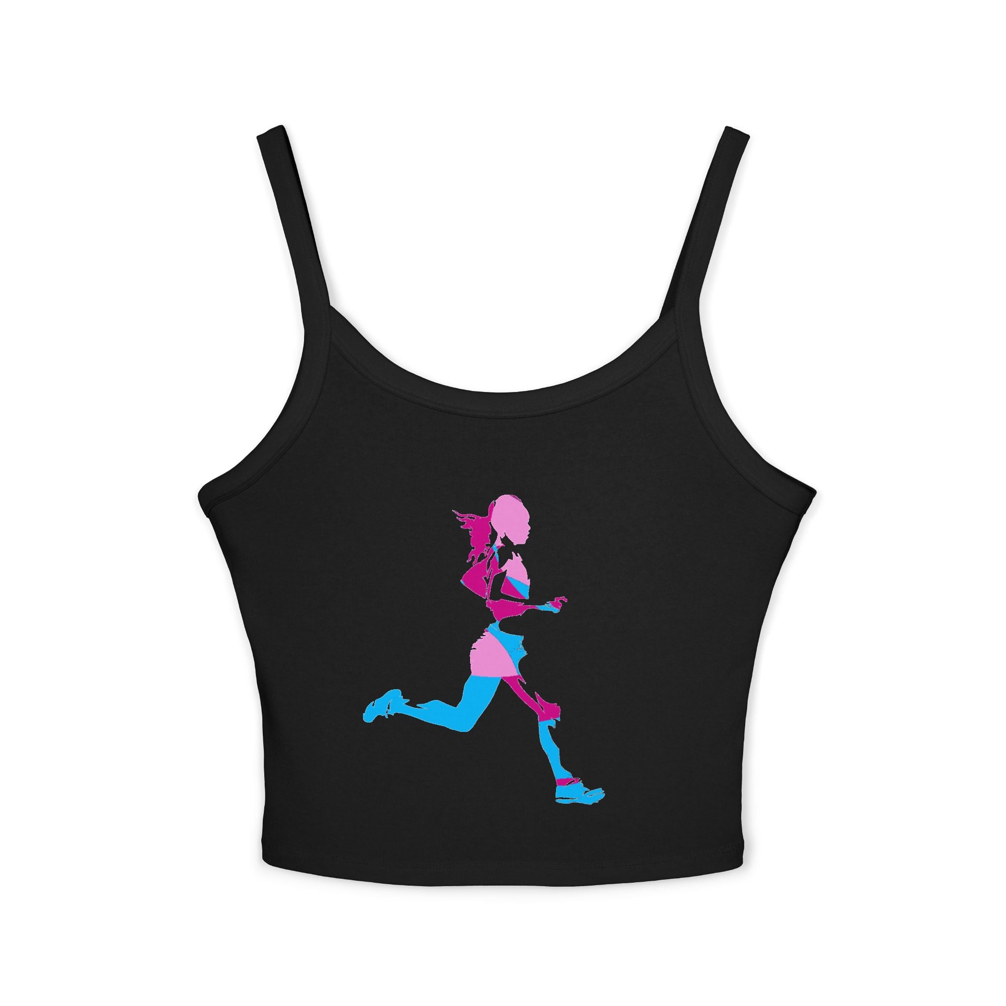 Running Woman Tank Top, Athletic Workout Top, Fitness Sleeveless Shirt, Jogging Muscle Tee, Exercise Gym Cami