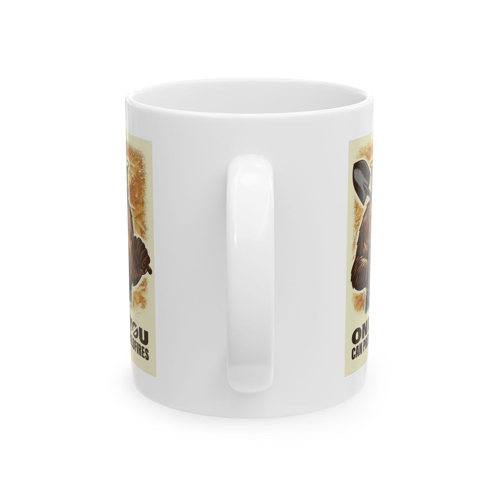 Smokey Bear Firefighter Coffee Mug, Tea Cup, Gift for First Responders, Campfire Enthusiasts, Firefighters Appreciation, Firefighting, Fire