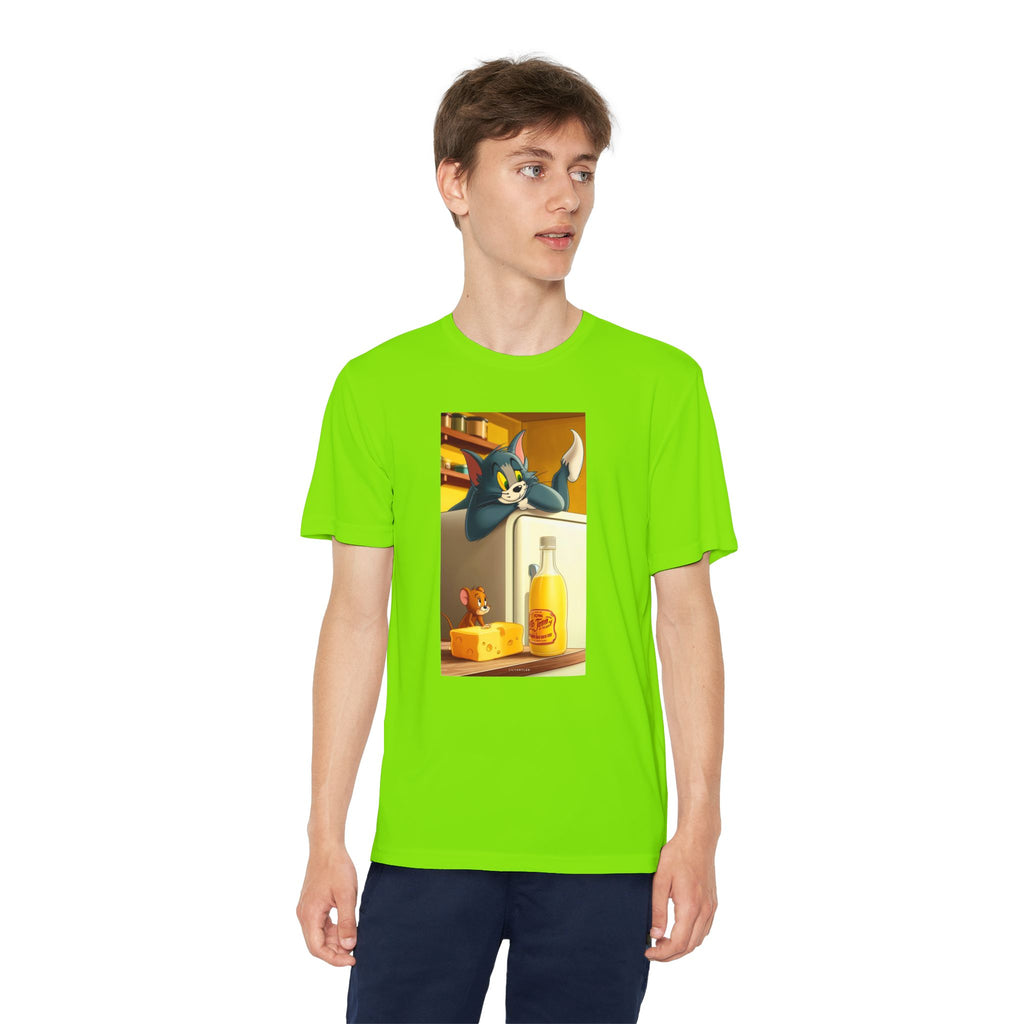 Youth Competitor Tee with Tom And Jerry design, Cartoon Graphic Kid's T-Shirt, Kids Tee, Children's Clothing, Funny Tee for Boys and Girls