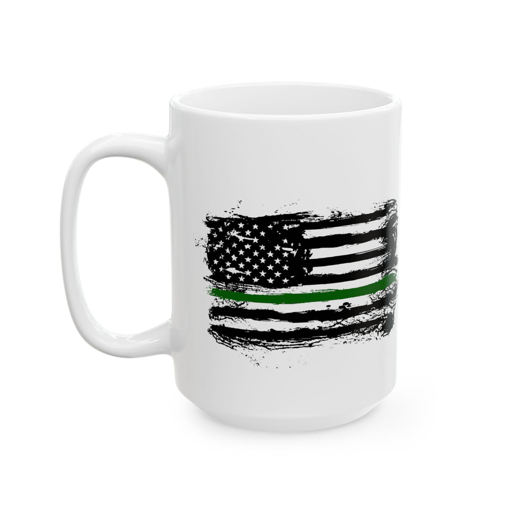 Thin Green Line Flag Patriotic Coffee & Tea Mug