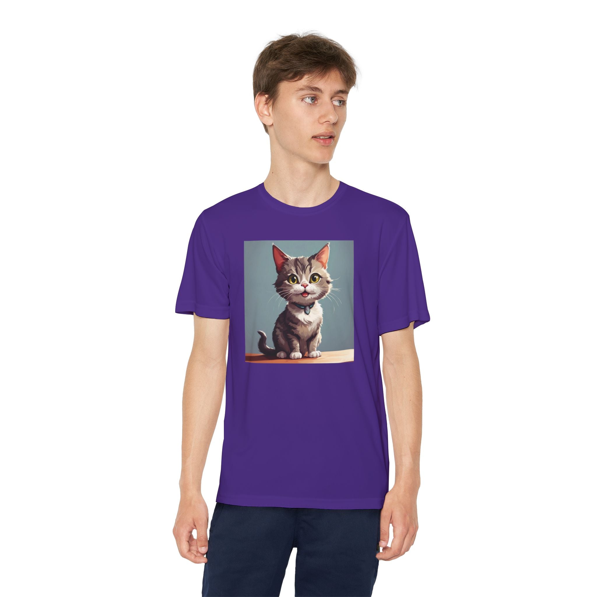 Youth Tee, Cute Kitten Graphic Shirt for Kids, Cat Lover Gift, Animal Theme Top, Children's Clothing, Feline Print Apparel