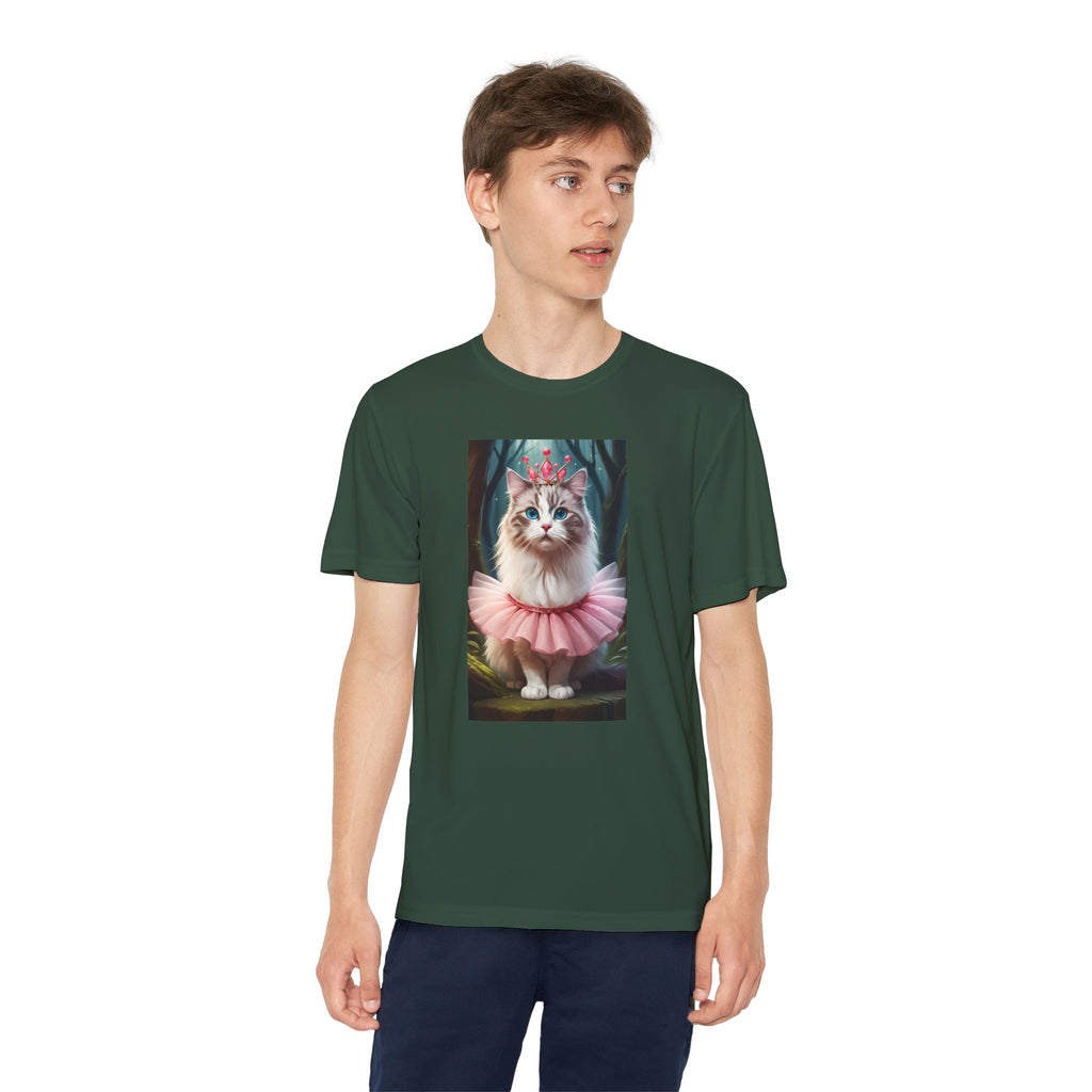 Graphic Tee, Cute Cartoon Kitten, Kids Animal Lover Shirt, Kitty Princess Design, Youth Tee for Girls and Boys, Funny Cat Shirt, Gift for
