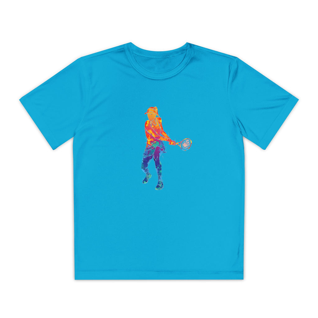 Tennis Youth Sports Graphic Tee, Cool Athletic Shirt for Kids, Perfect for Sports Events, Team Spirit, Birthday Gift, Summer Activities