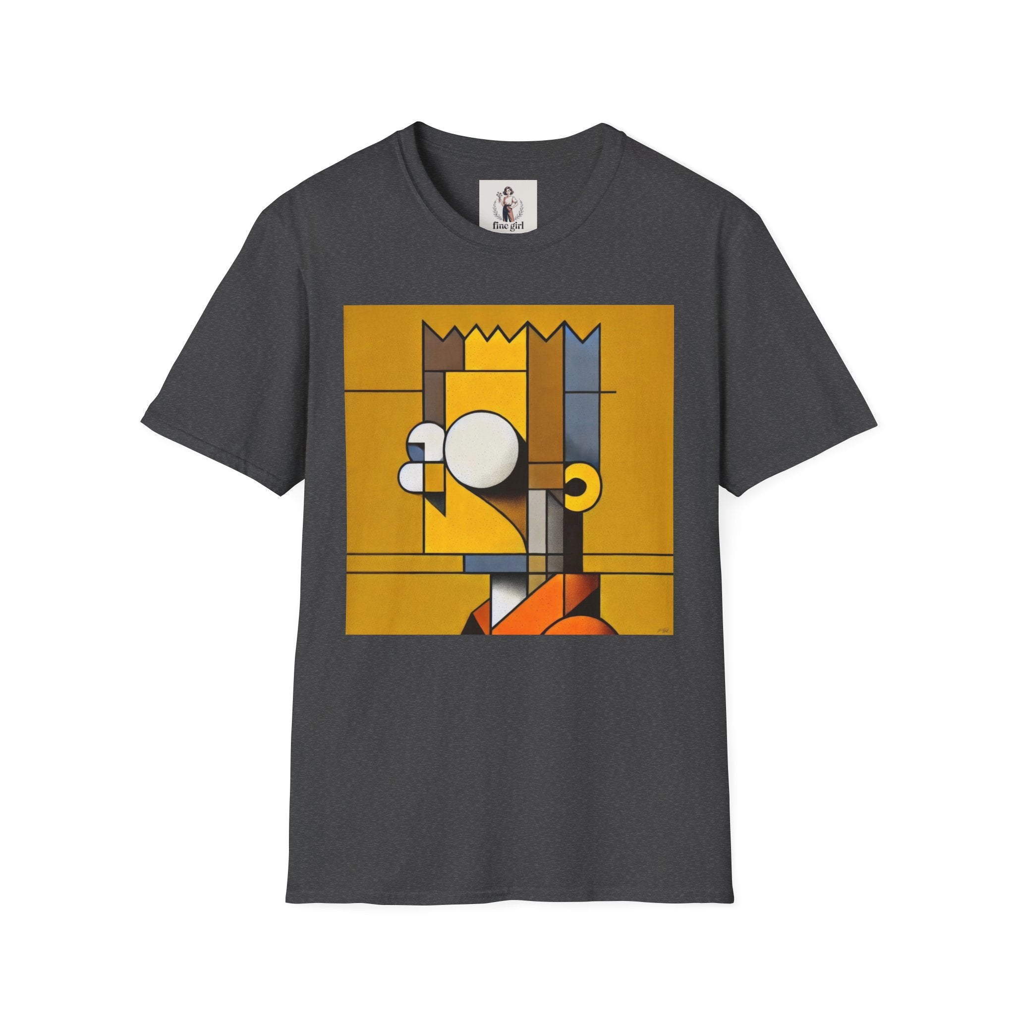 Bart Simpson TV Themed T-Shirt Unisex Softstyle T-Shirt