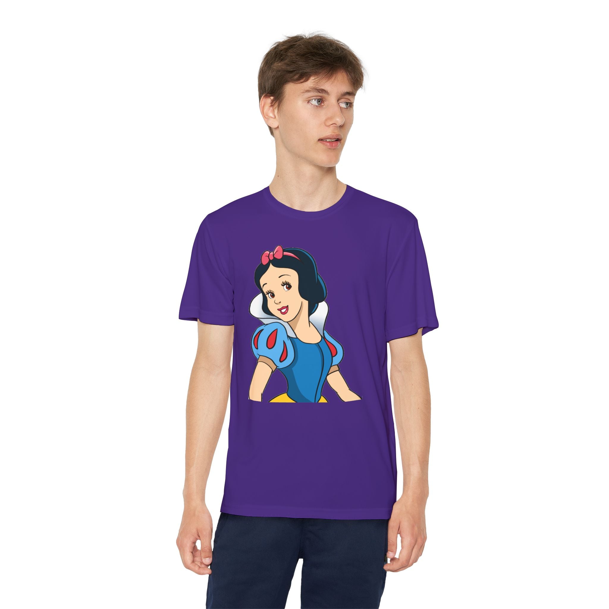 Snow White Youth T-Shirt Sports Graphic Tee, Cool Athletic Shirt for Kids, Perfect for Sports Events, Team Spirit