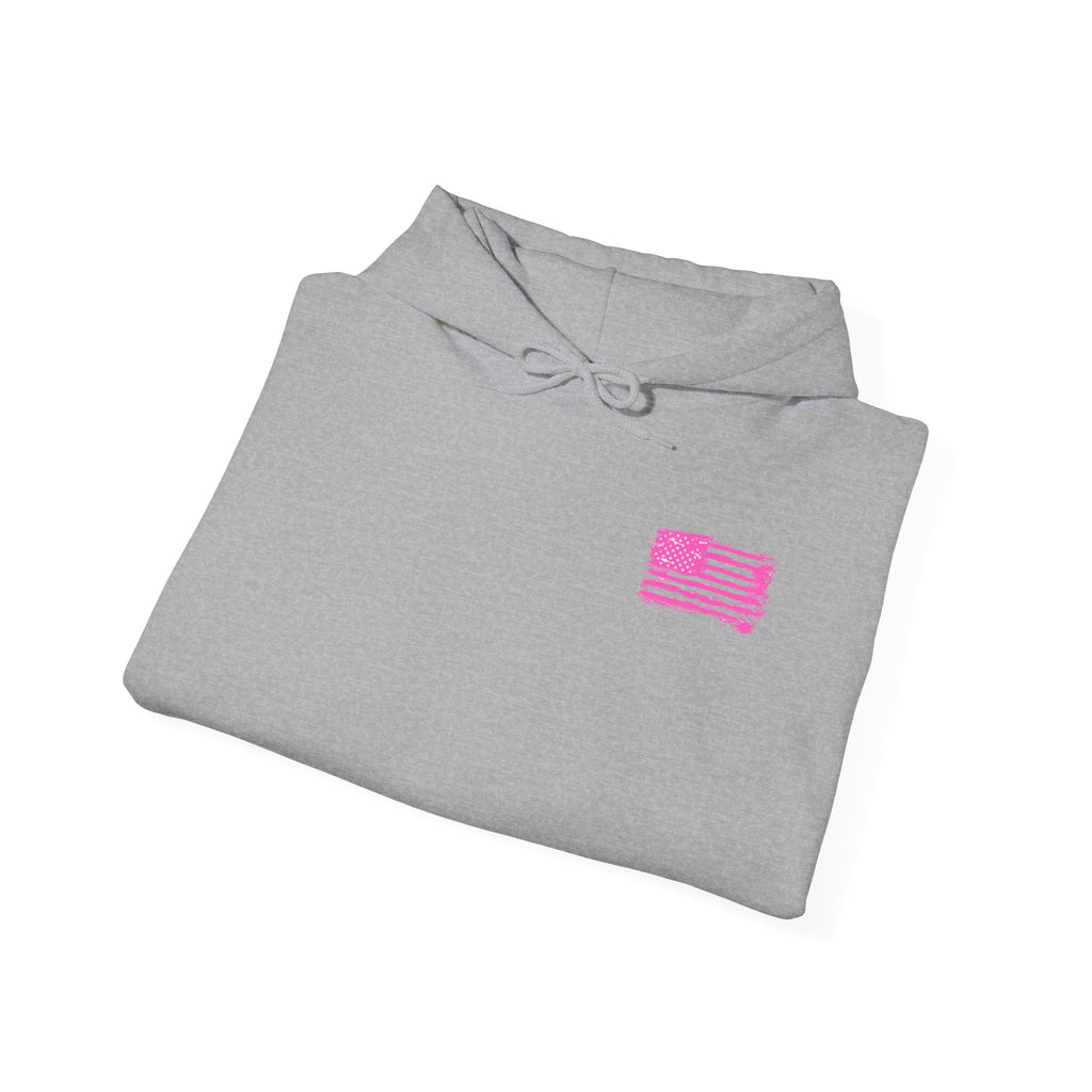 Breast Cancer Awareness Month Patriotic Hoodie ~ Rebel Spirit Unisex Hoodie