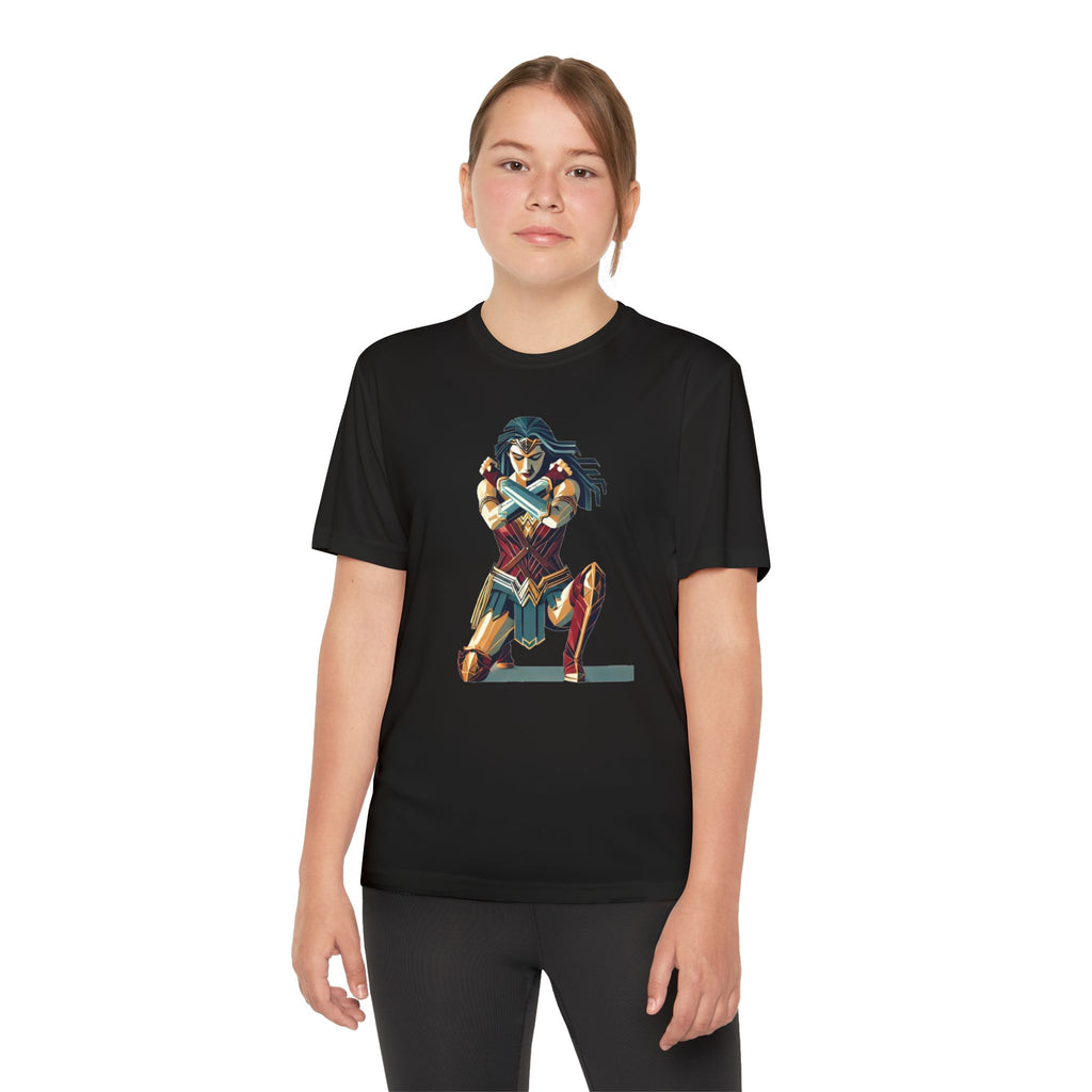 Wonder Woman Youth T-Shirt Sports Graphic Tee, Cool Athletic Shirt for Kids, Perfect for Sports Events, Team Spirit