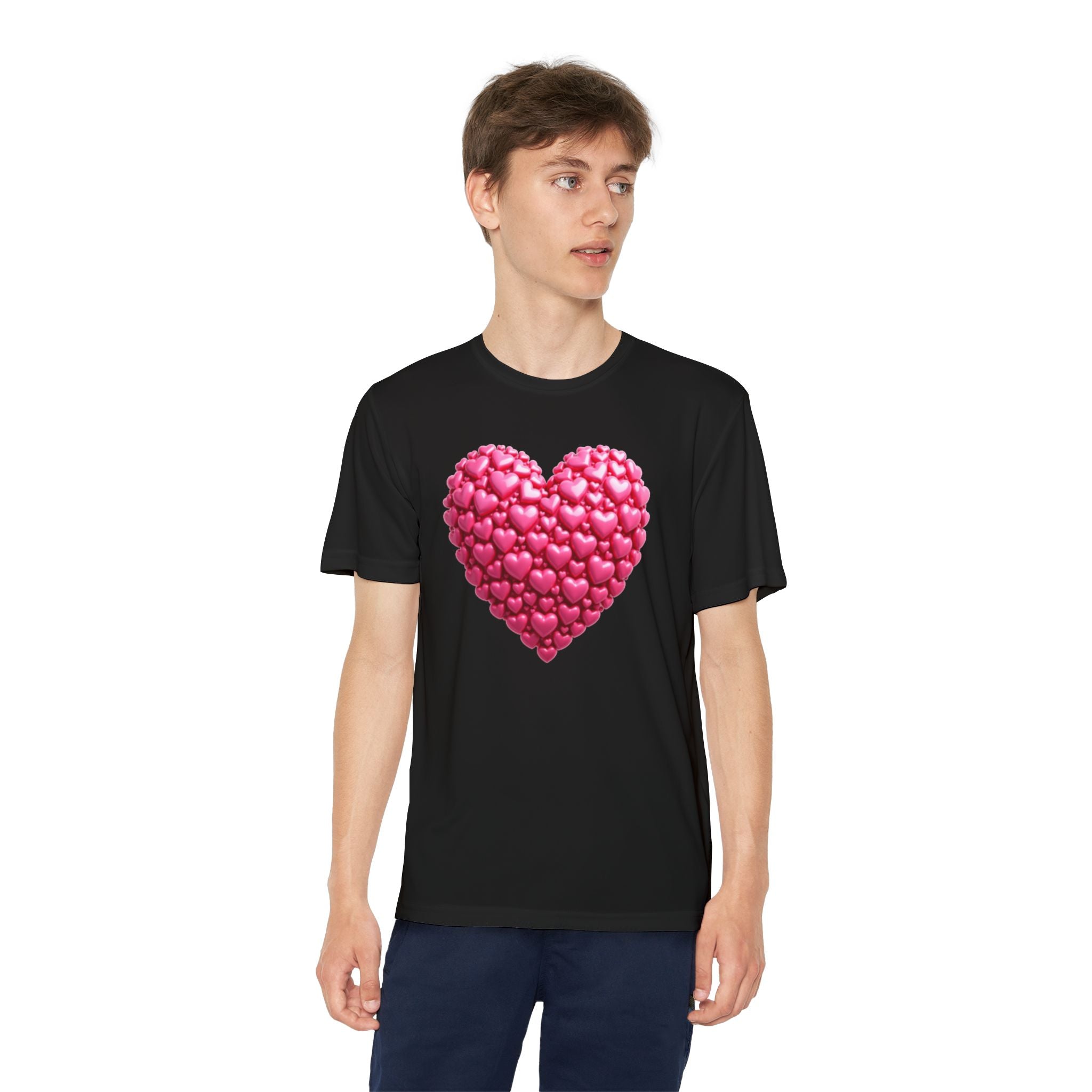 Heart Youth T-Shirt Sports Graphic Tee, Cool Athletic Shirt for Kids, Perfect for Sports Events, Team Spirit