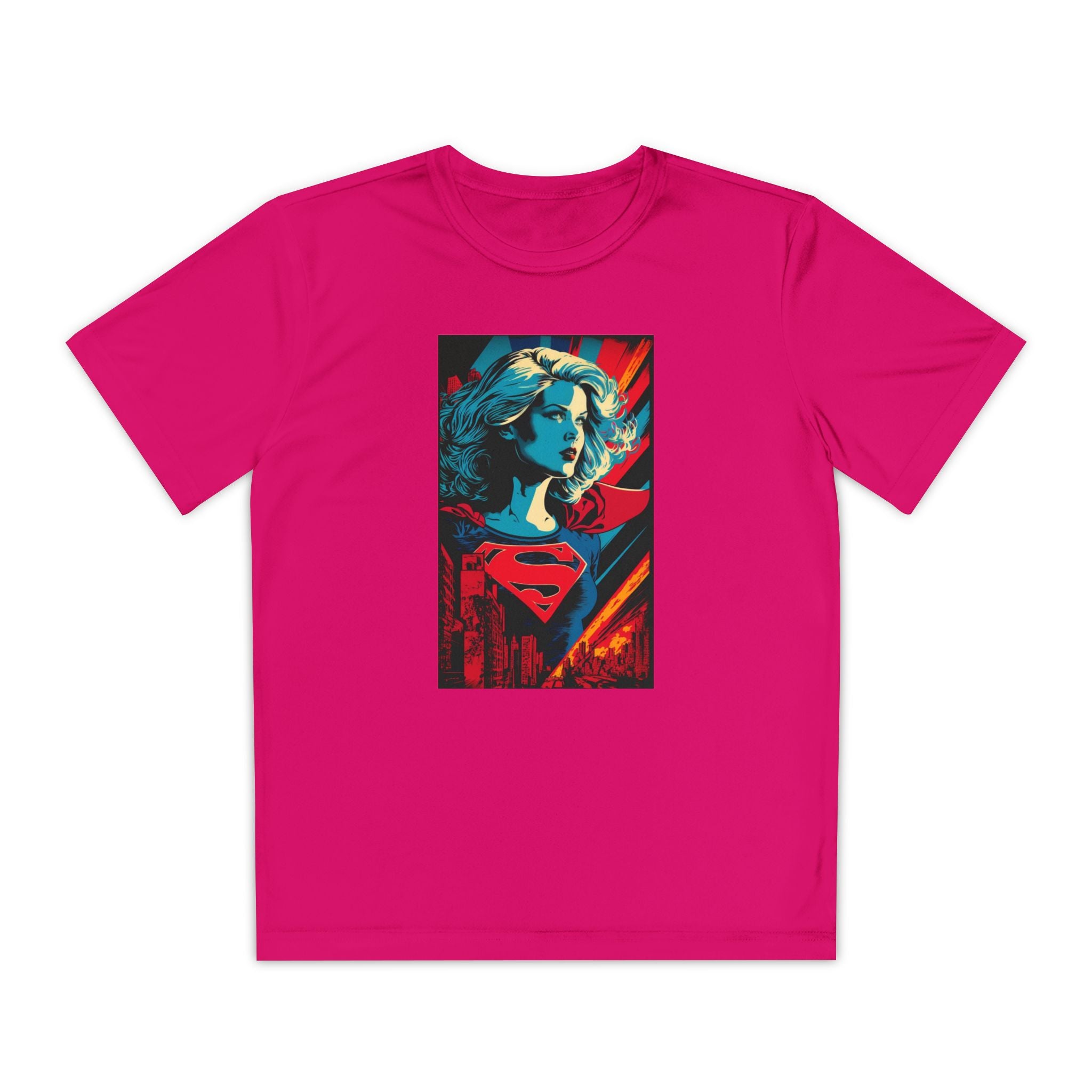 Superhero Youth T-Shirt Sports Graphic Tee, Cool Athletic Shirt for Kids