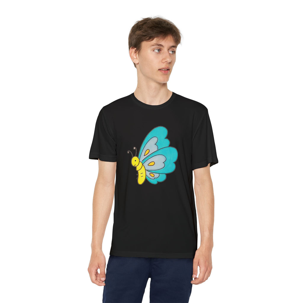 Butterffy Youth T-Shirt Sports Graphic Tee, Cool Athletic Shirt for Kids, Perfect for Sports Events, Team Spirit