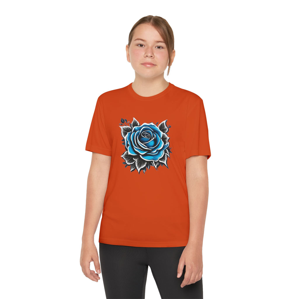 Flower Youth T-Shirt Sports Graphic Tee, Cool Athletic Shirt for Kids