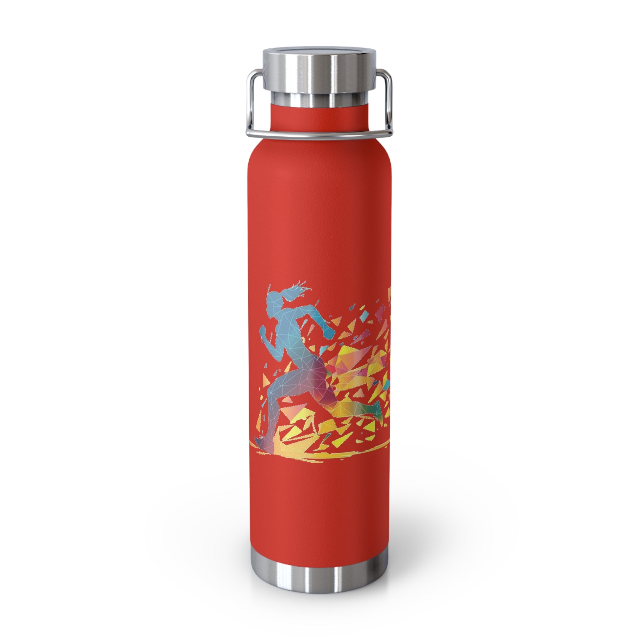 Woman Running Copper Insulated Water Bottle