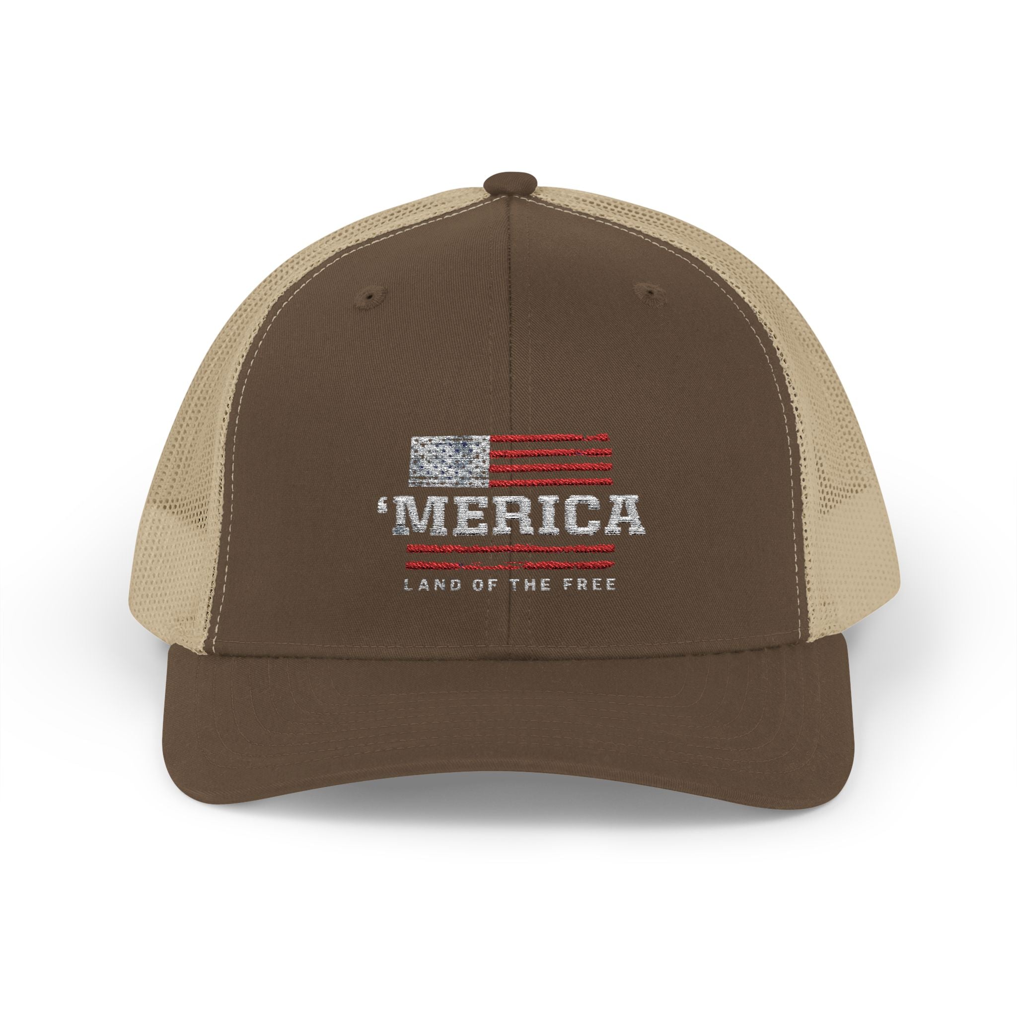 Merica Patriotic Snapback Trucker Cap with Thin Red Line Design, Ideal for First Responders, Supportive Gifts, Memorials, Everyday Wear