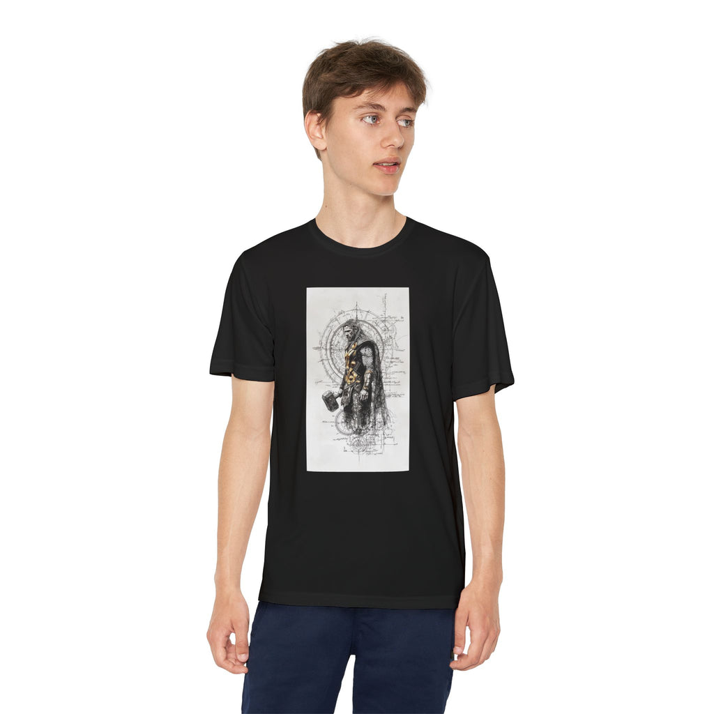 Superhero Youth T-Shirt Sports Graphic Tee, Cool Athletic Shirt for Kids