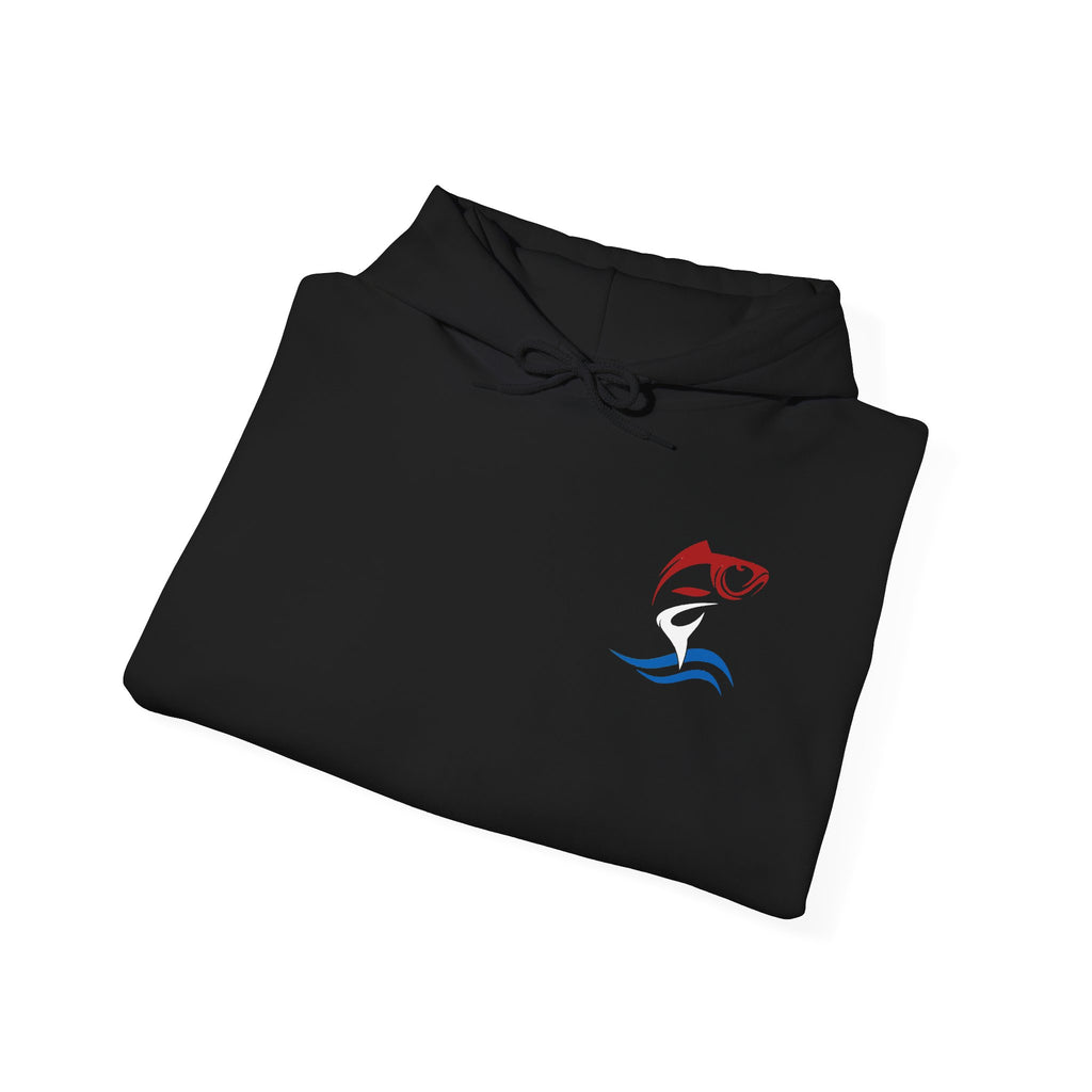 Fishing Patriotic Hoodie, American Flag Sweatshirt, Fisherman Gift, Outdoor Fishing Apparel, USA Pride Jumper