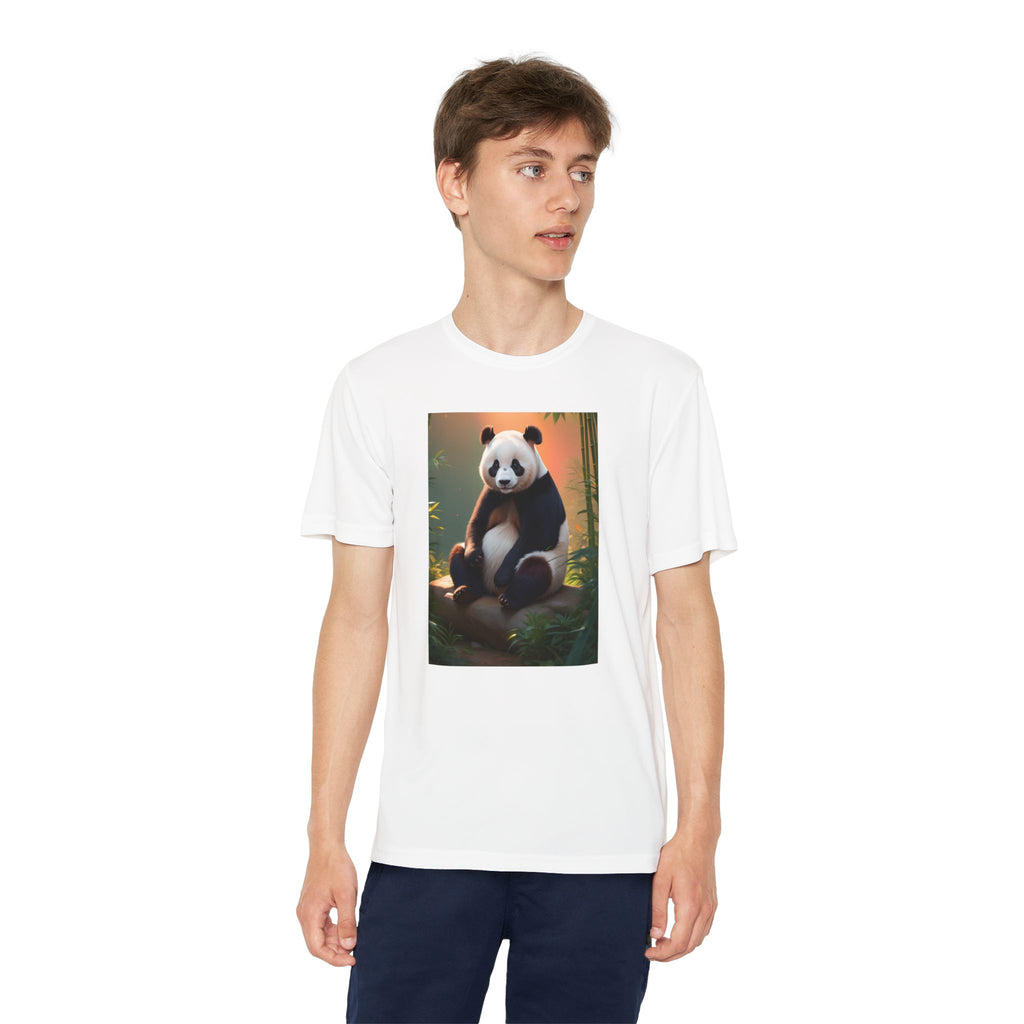 Panda Youth Tee Shirt, Kids Animal Graphic Top, Cute Black and White Tee, Children's Zoo Theme Shirt, Bamboo Bear Shirt, Kid's Nature Gift