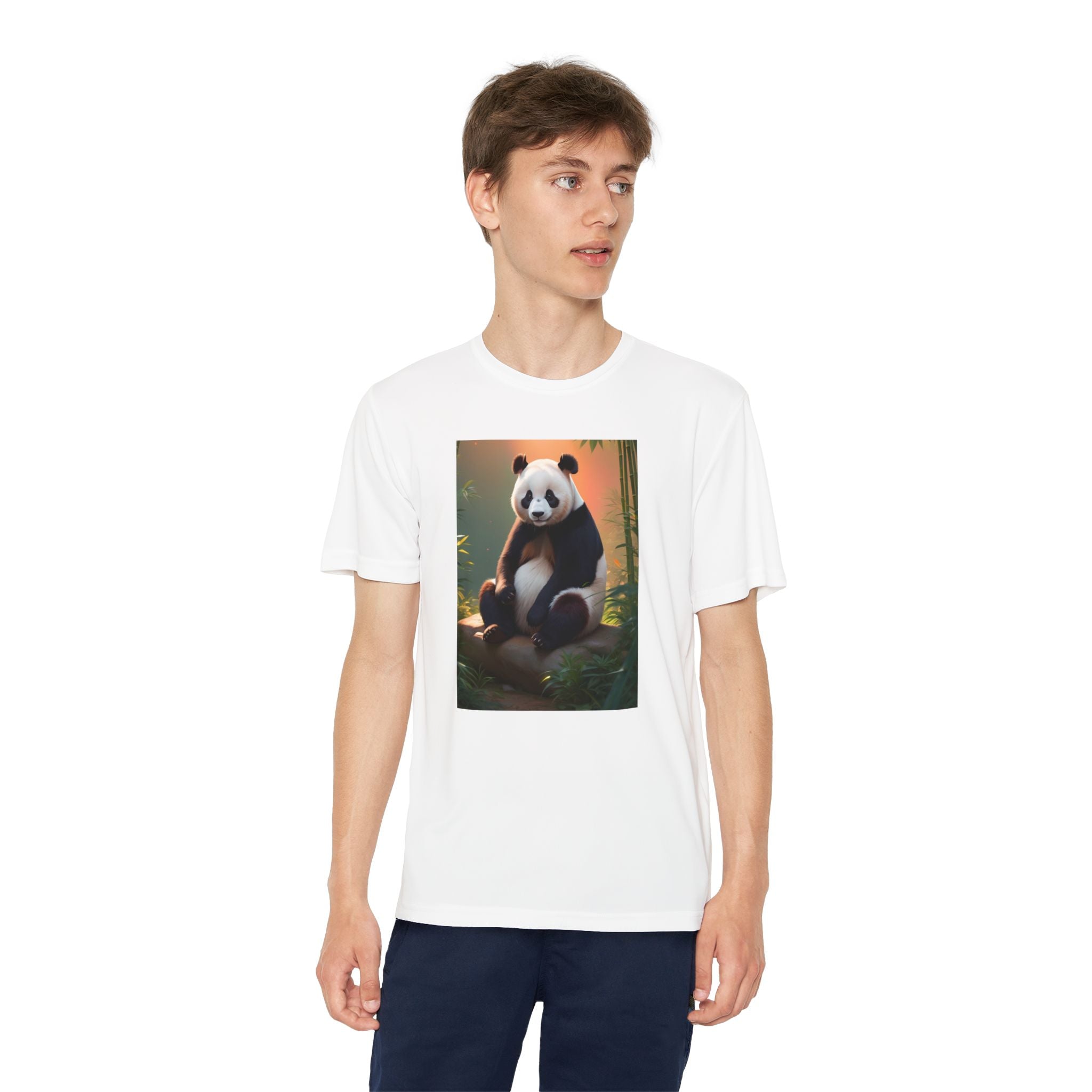 Panda Youth Tee Shirt, Kids Animal Graphic Top, Cute Black and White Tee, Children's Zoo Theme Shirt, Bamboo Bear Shirt, Kid's Nature Gift