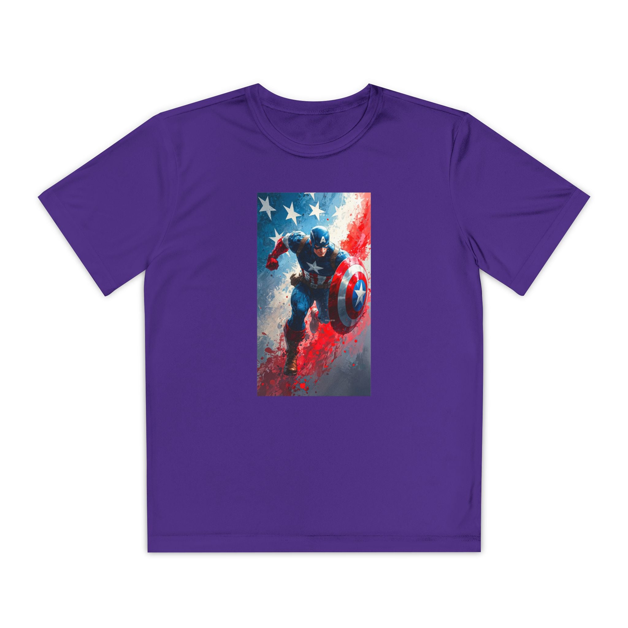 Captain America Superhero Marvel Patriotic, Kids Graphic T-Shirt, Boys Hero Top, Girls Comic Book Clothing, Birthday