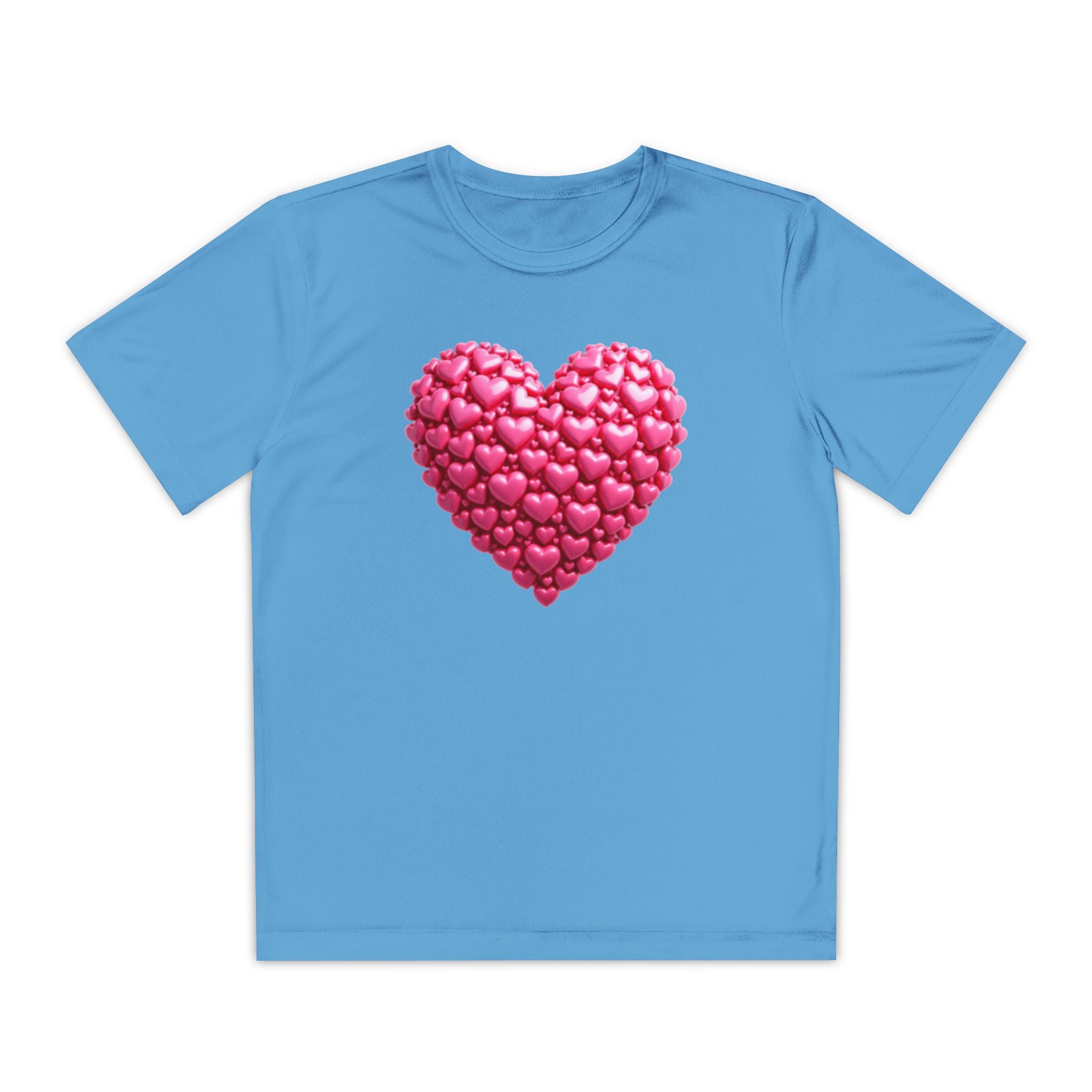 Heart Youth T-Shirt Sports Graphic Tee, Cool Athletic Shirt for Kids, Perfect for Sports Events, Team Spirit