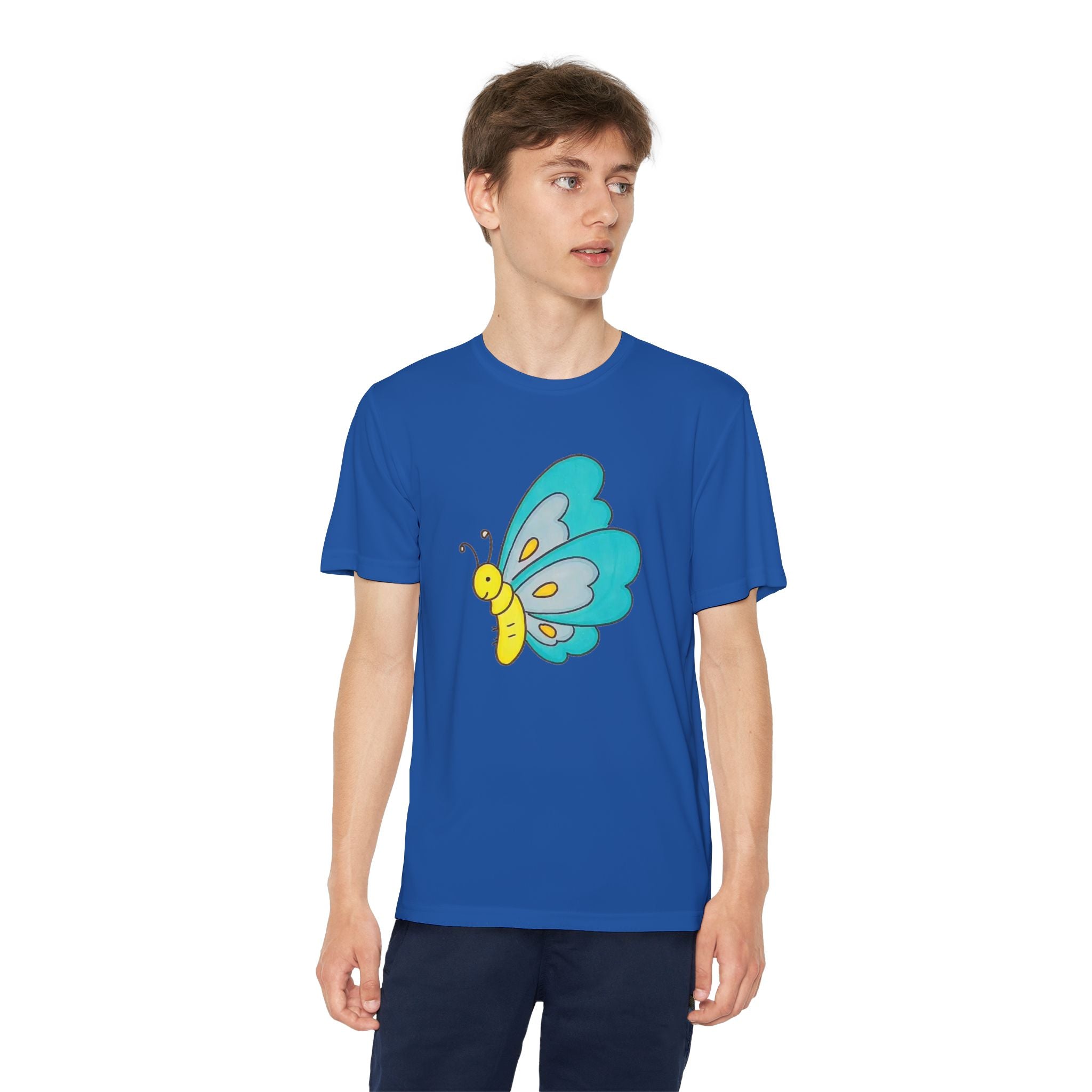 Butterffy Youth T-Shirt Sports Graphic Tee, Cool Athletic Shirt for Kids, Perfect for Sports Events, Team Spirit