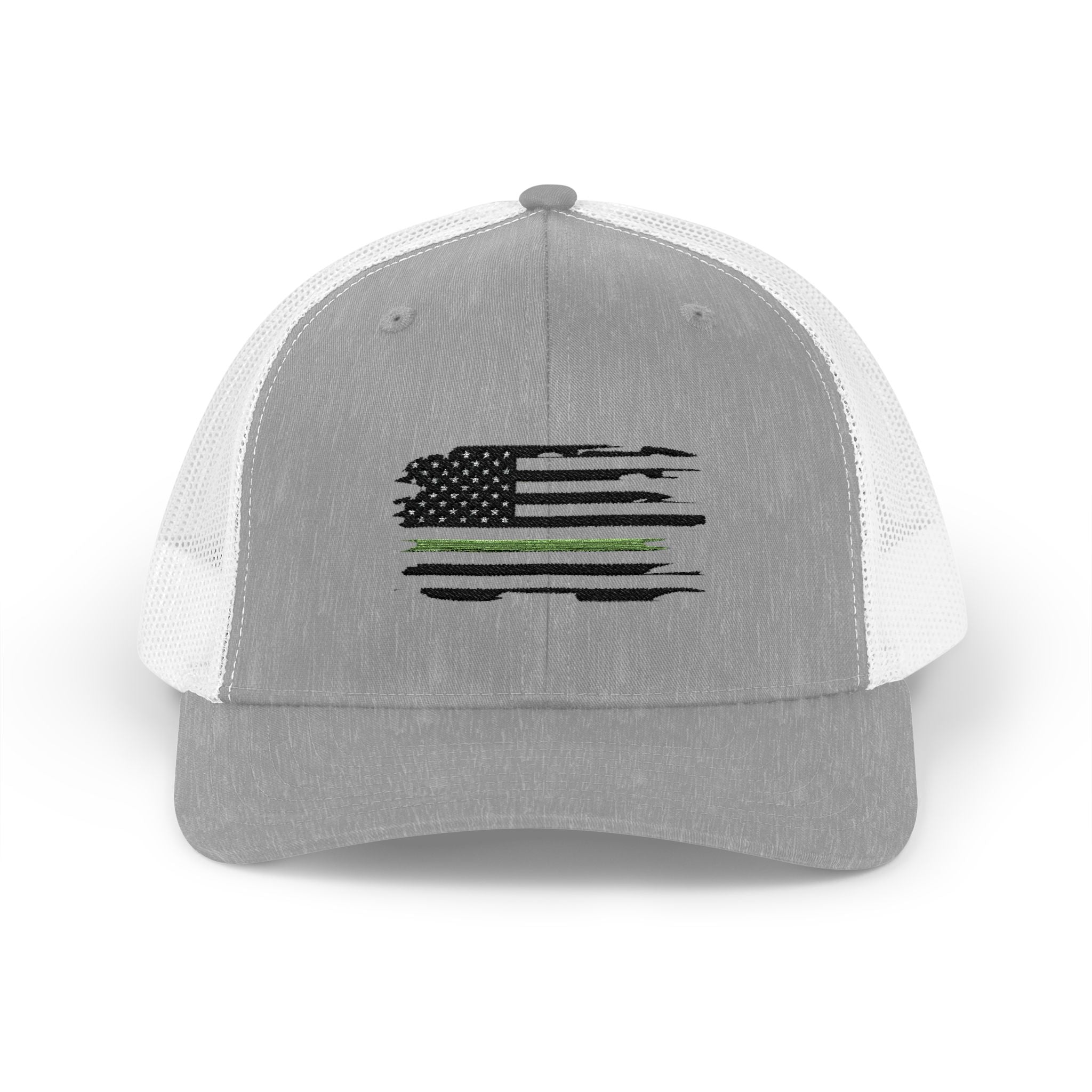 Thin Green Line  Military Patriotic Snapback Trucker Cap Design, Ideal for Military, Everyday Wear