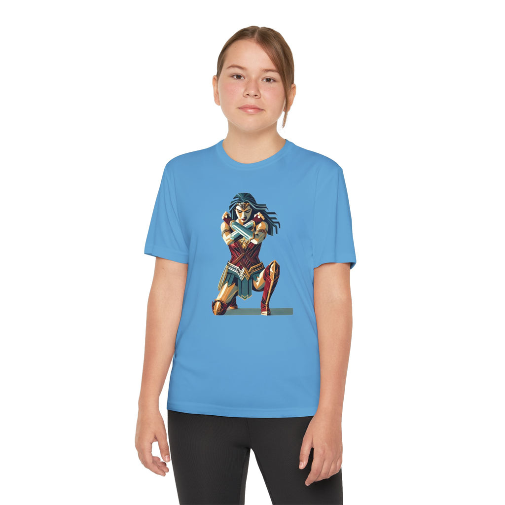 Wonder Woman Youth T-Shirt Sports Graphic Tee, Cool Athletic Shirt for Kids, Perfect for Sports Events, Team Spirit