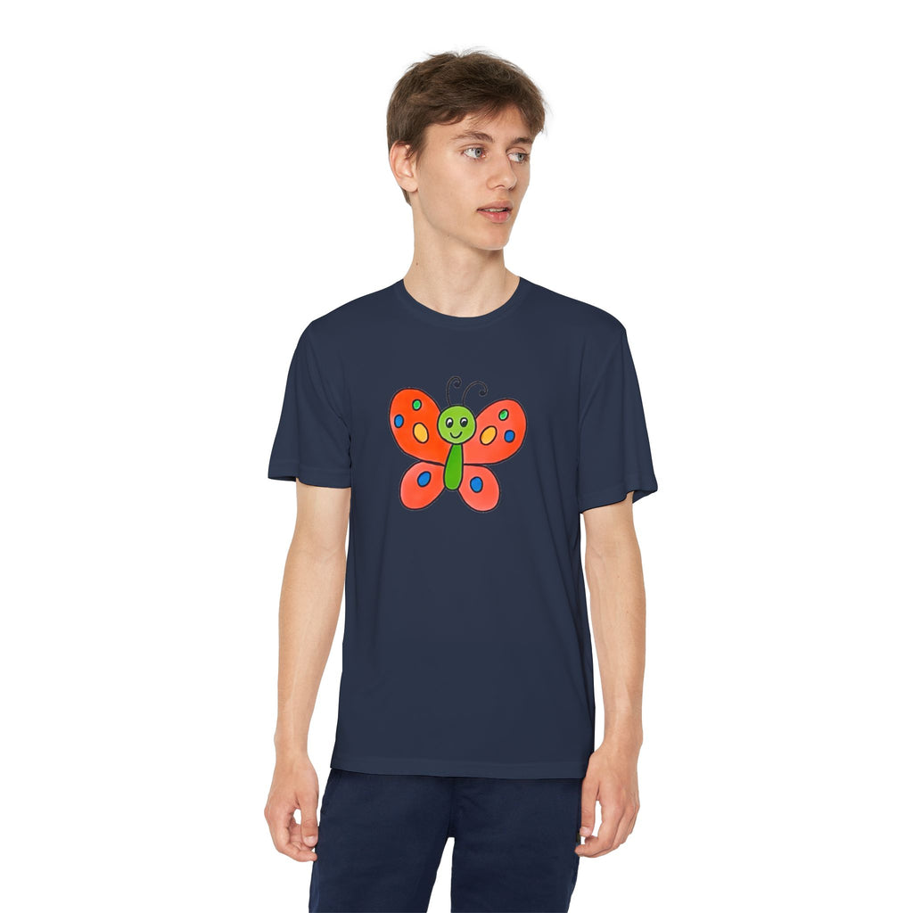 Butterffy Youth T-Shirt Sports Graphic Tee, Cool Athletic Shirt for Kids, Perfect for Sports Events, Team Spirit