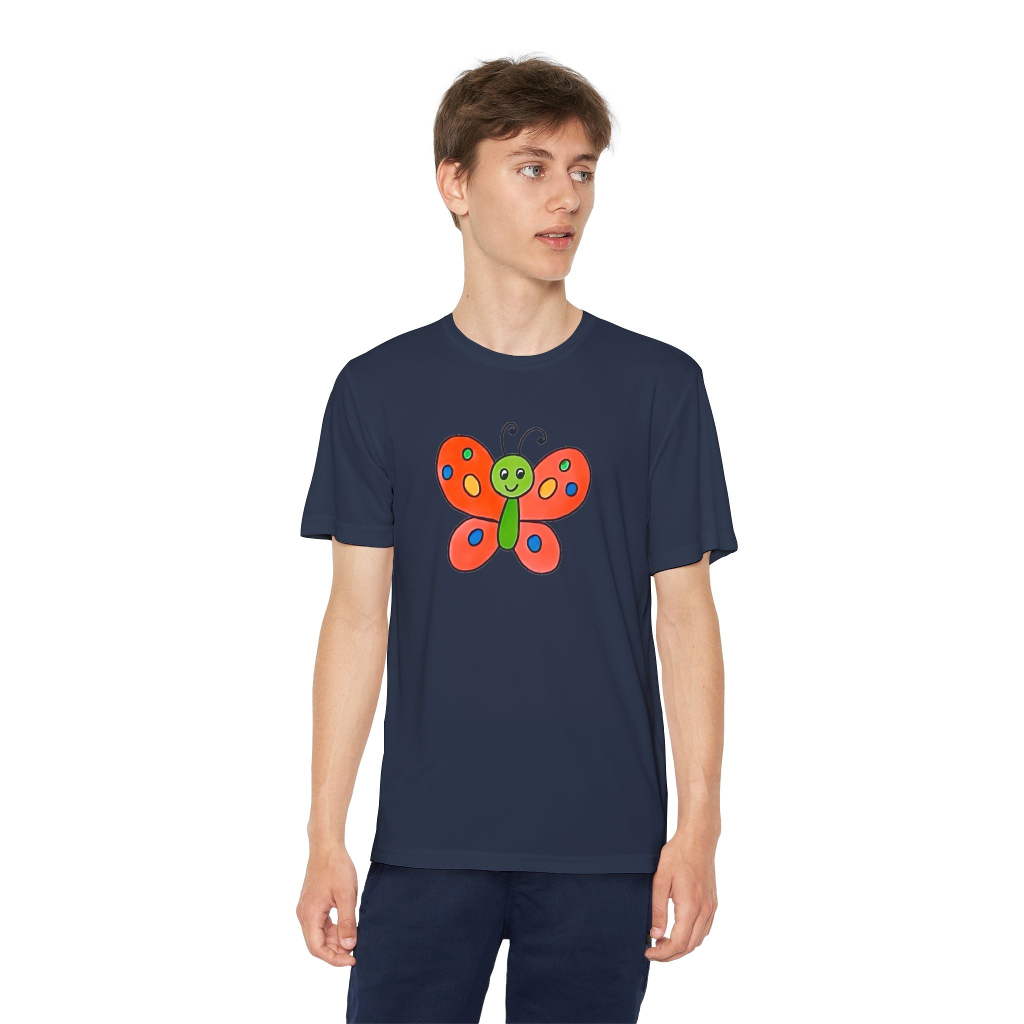 Butterffy Youth T-Shirt Sports Graphic Tee, Cool Athletic Shirt for Kids, Perfect for Sports Events, Team Spirit