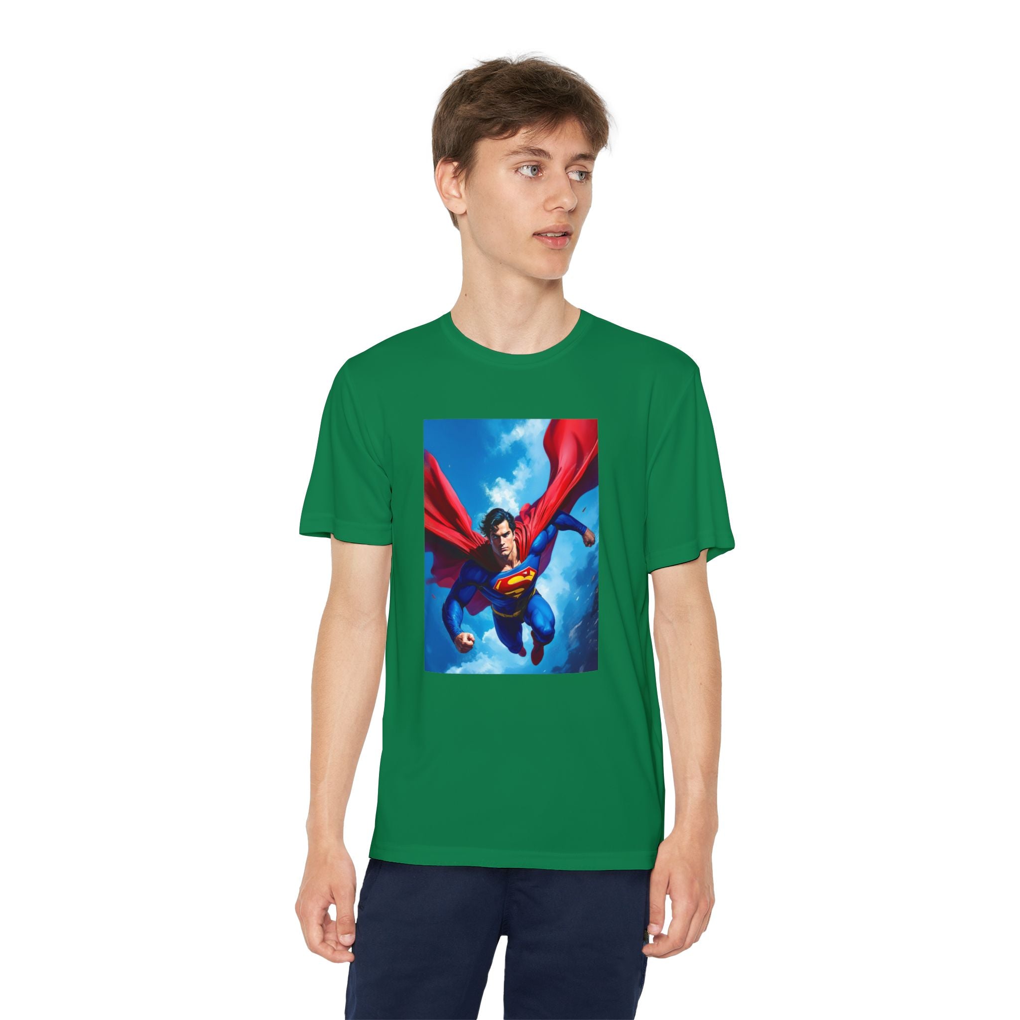 Superman Superhero Marvel T-Shirt, Youth Competitor Tee,  Kids Comic Book Hero Top, Children's Graphic Tee, Youth Super Power T-Shirt