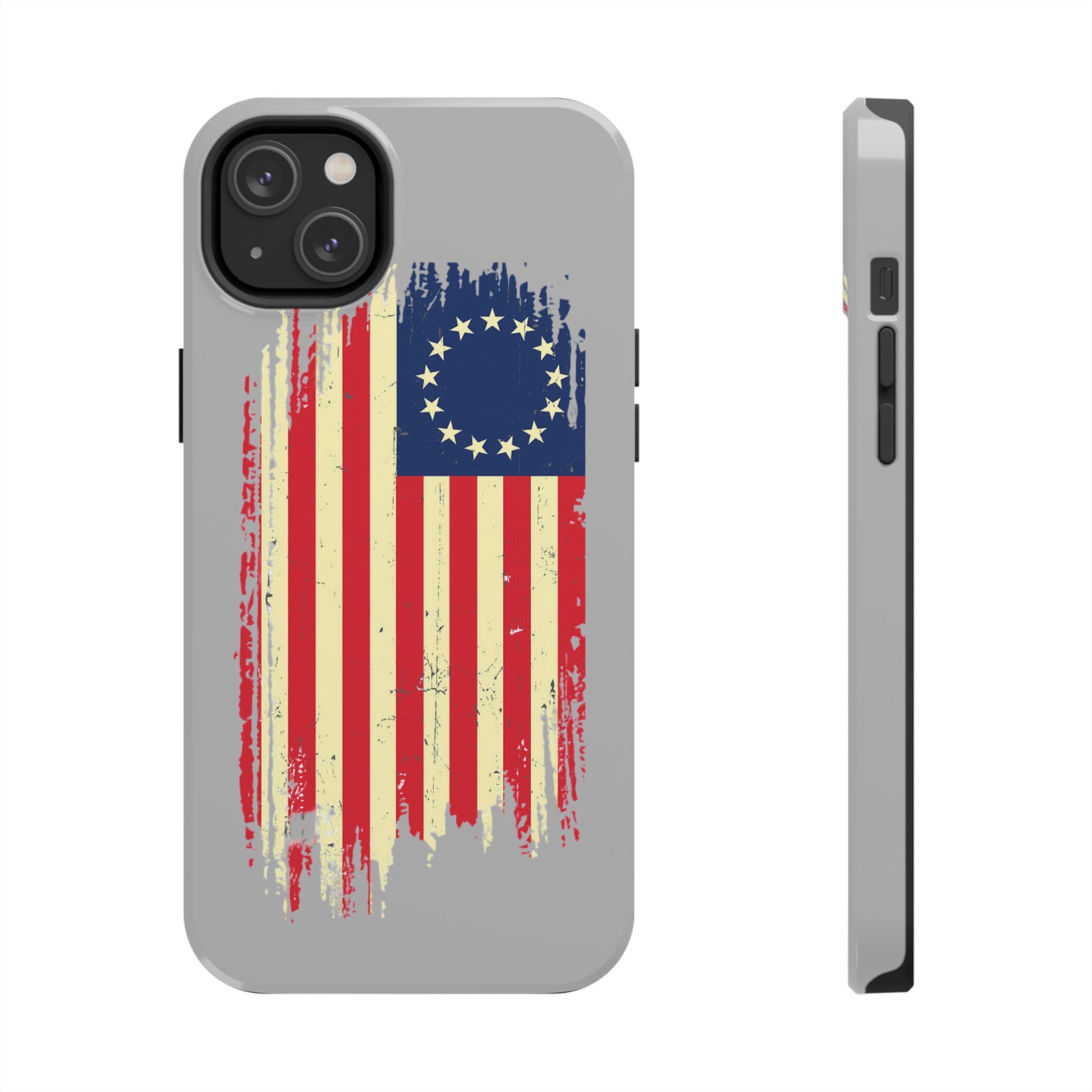 Patriotic Phone Cases with Vintage Flag Design, Tough Case for Independence Day, Memorial Day, 4th of July, Gift for Veterans, USA Pride