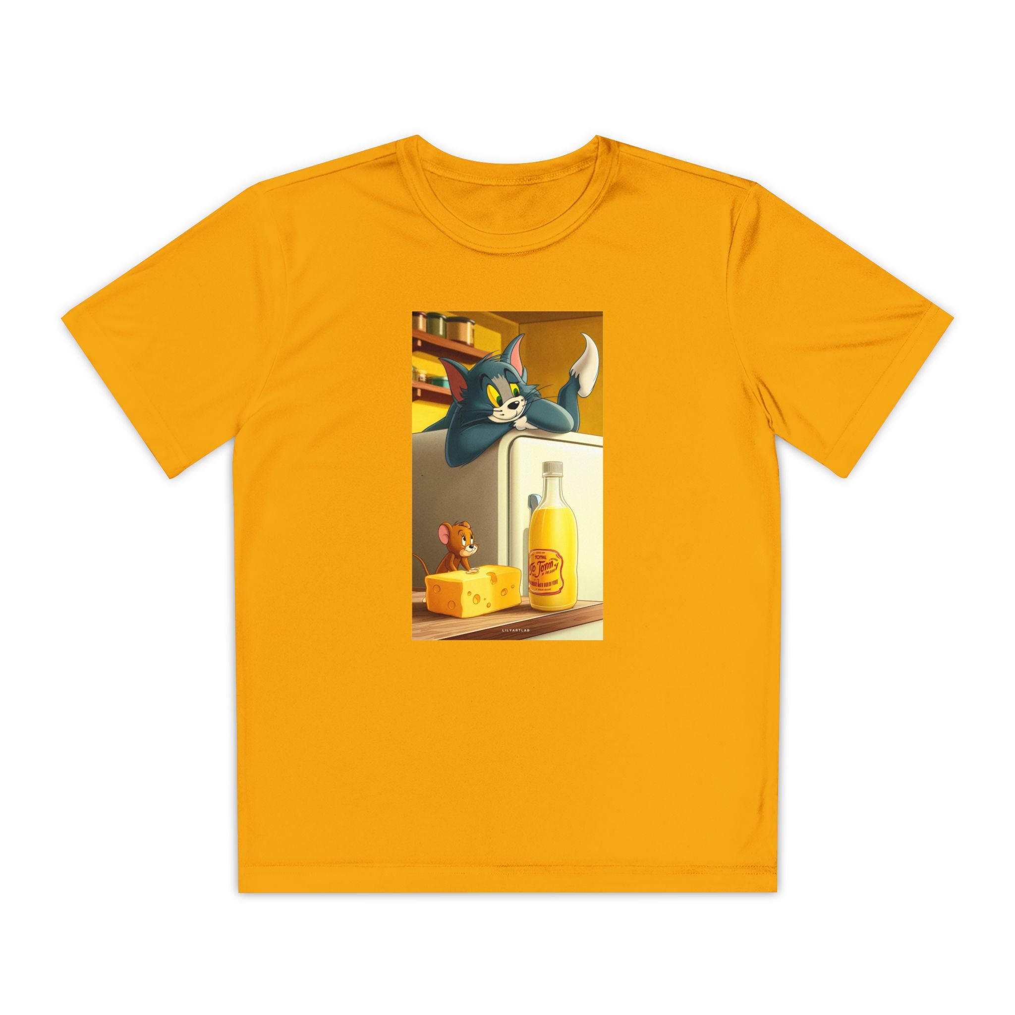 Youth Competitor Tee with Tom And Jerry design, Cartoon Graphic Kid's T-Shirt, Kids Tee, Children's Clothing, Funny Tee for Boys and Girls