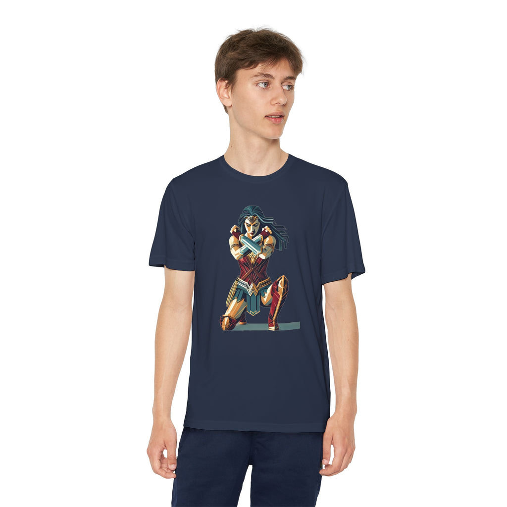Wonder Woman Youth T-Shirt Sports Graphic Tee, Cool Athletic Shirt for Kids, Perfect for Sports Events, Team Spirit