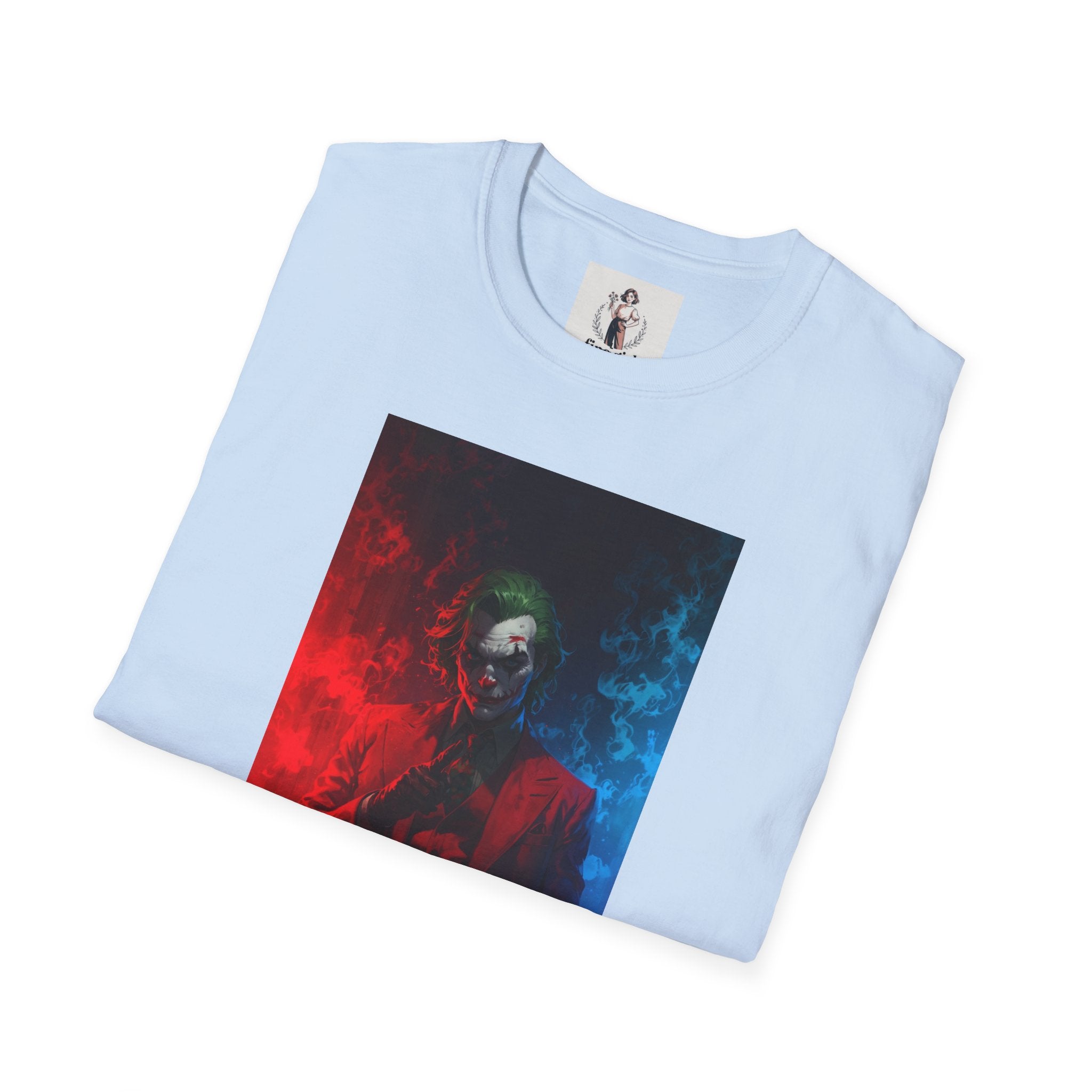 The Joker Superhero Marvel Unisex Softstyle T-Shirt, Comic Book Tee, Geeky Clothing, Cosplay Costume Top