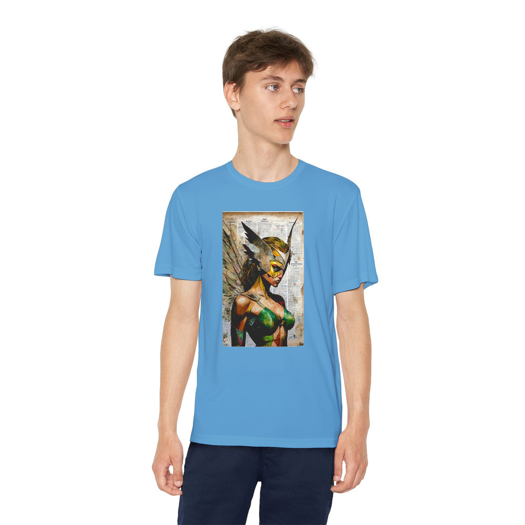 Superhero Youth T-Shirt Sports Graphic Tee, Cool Athletic Shirt for Kids