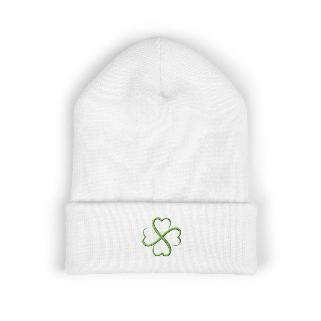 St. Patrick's Day 4-Leaf Clover Embroidered Beanie