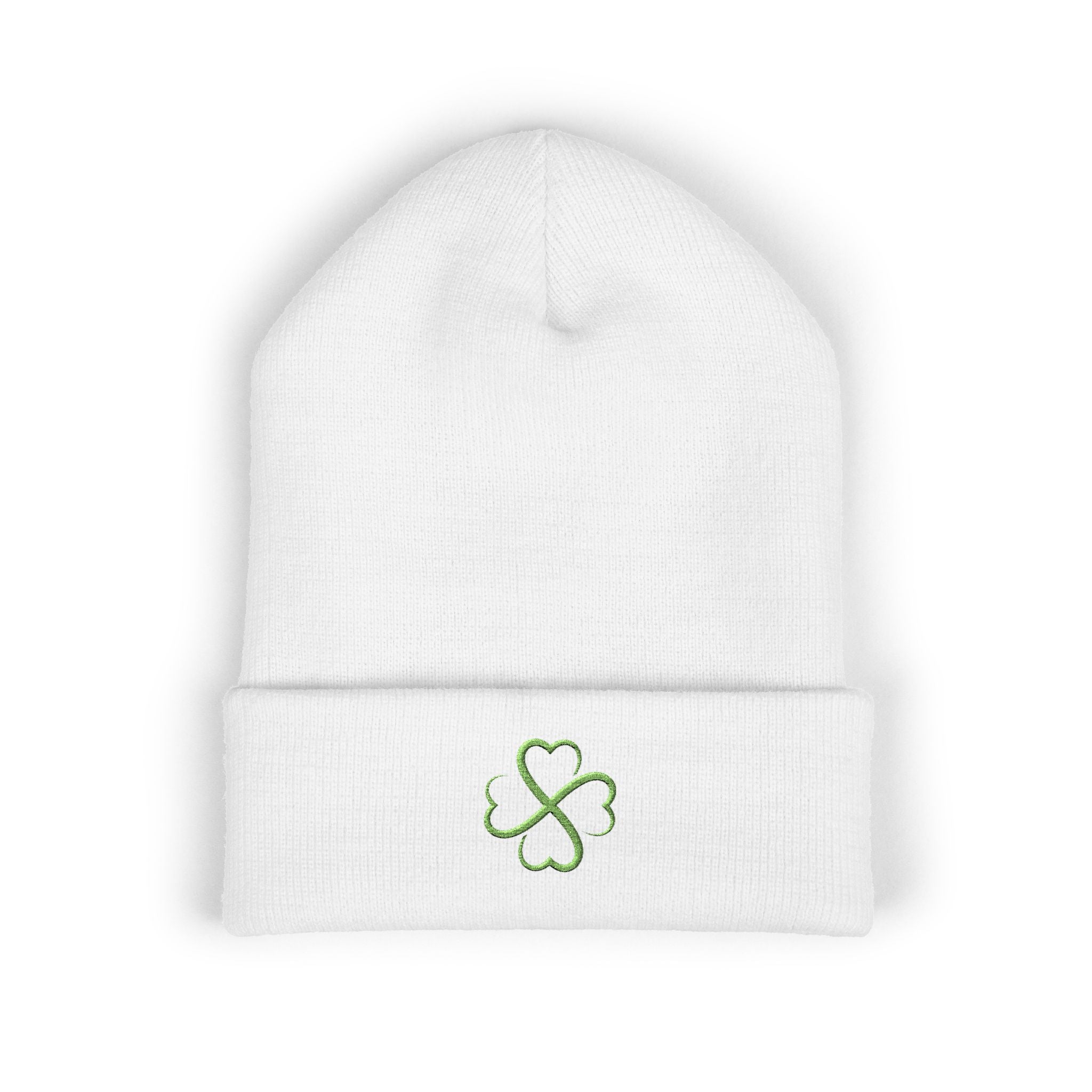 St. Patrick's Day 4-Leaf Clover Embroidered Beanie