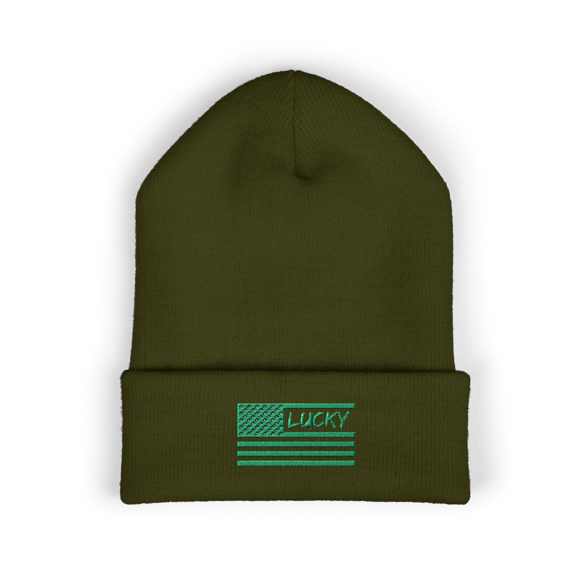 St. Patrick's Day Embroidered Beanie — Classic Cuffed Beanie