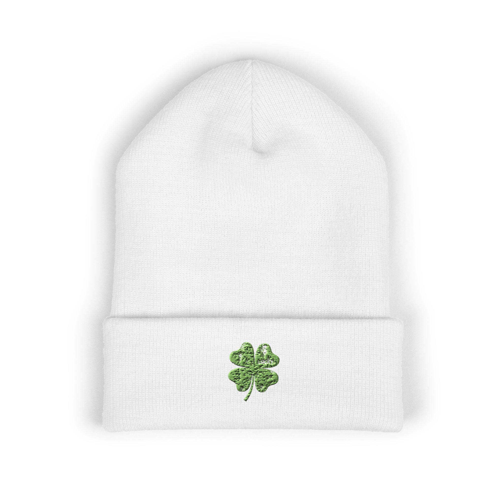 St. Patrick's Day 4-Leaf Clover Embroidered Beanie
