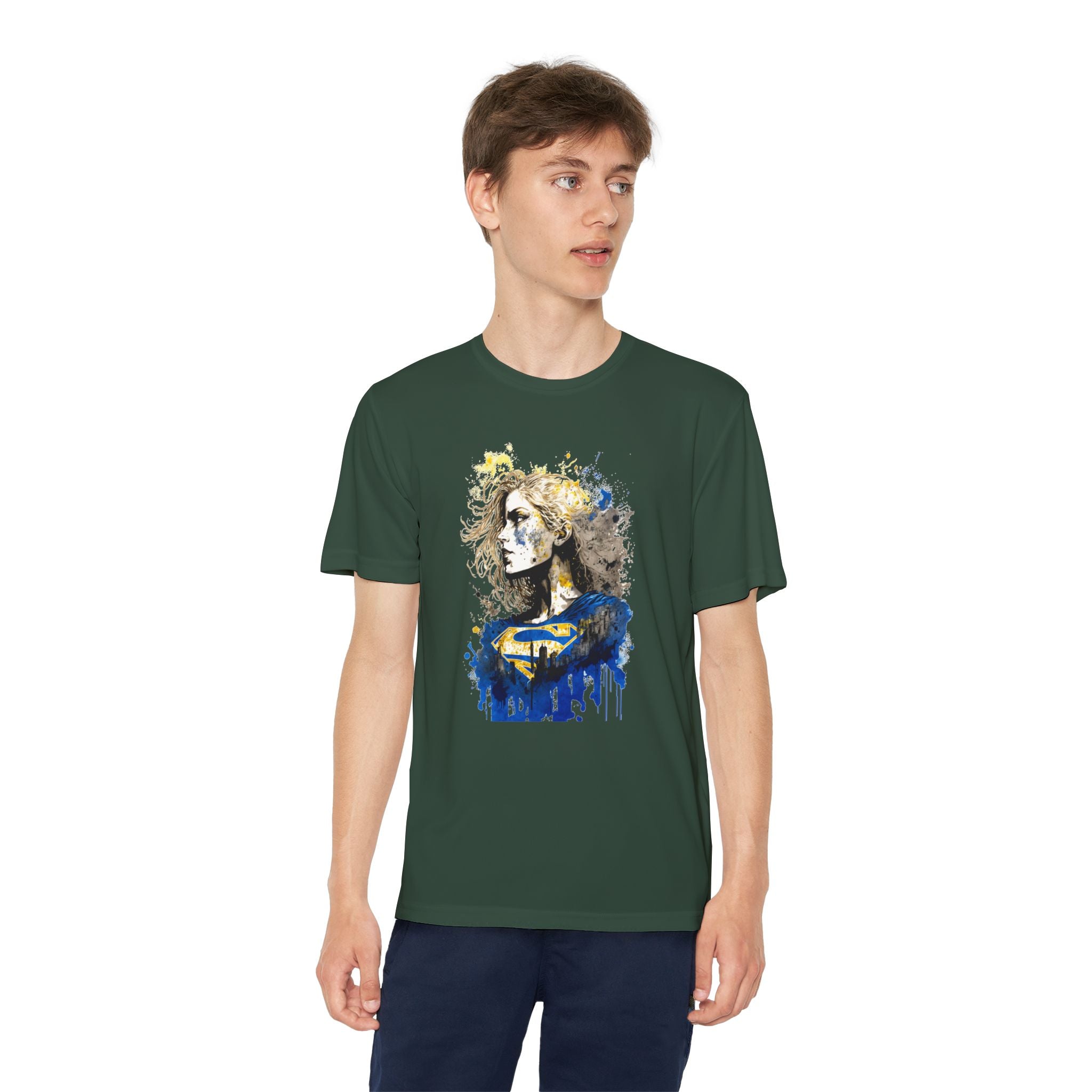 Superhero Youth T-Shirt Sports Graphic Tee, Cool Athletic Shirt for Kids