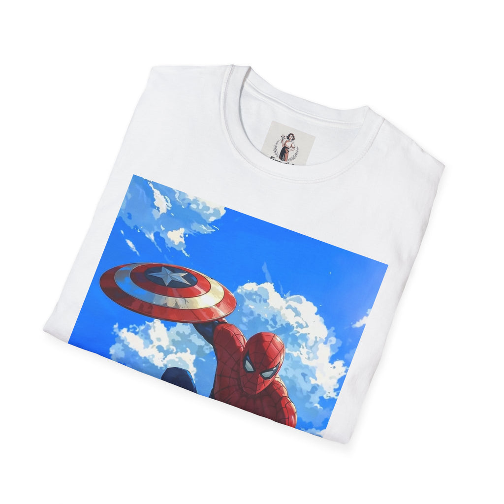 Spiderman Superhero Marvel Unisex Softstyle T-Shirt, Comic Book Tee, Geeky Clothing, Cosplay Costume Top