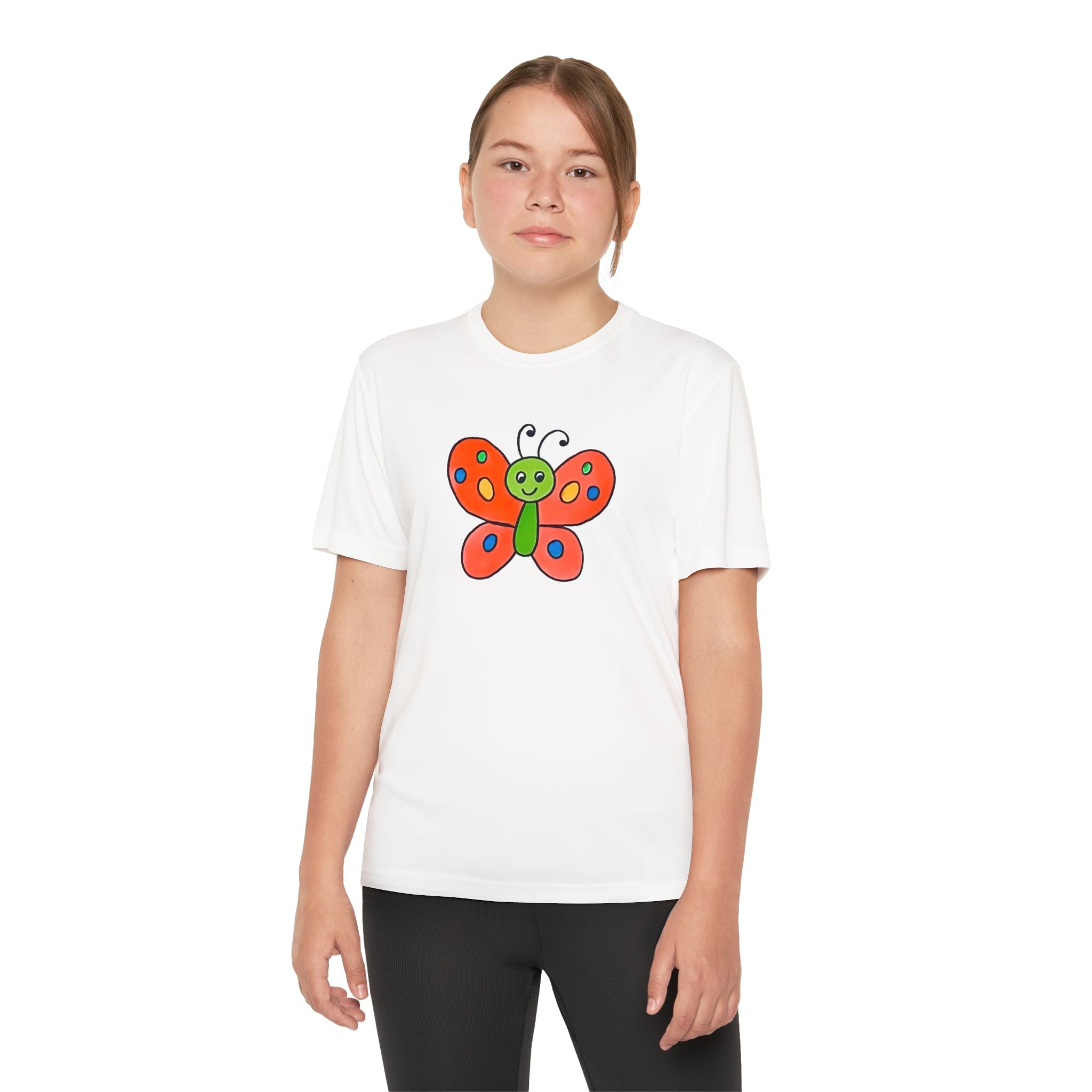 Butterffy Youth T-Shirt Sports Graphic Tee, Cool Athletic Shirt for Kids, Perfect for Sports Events, Team Spirit