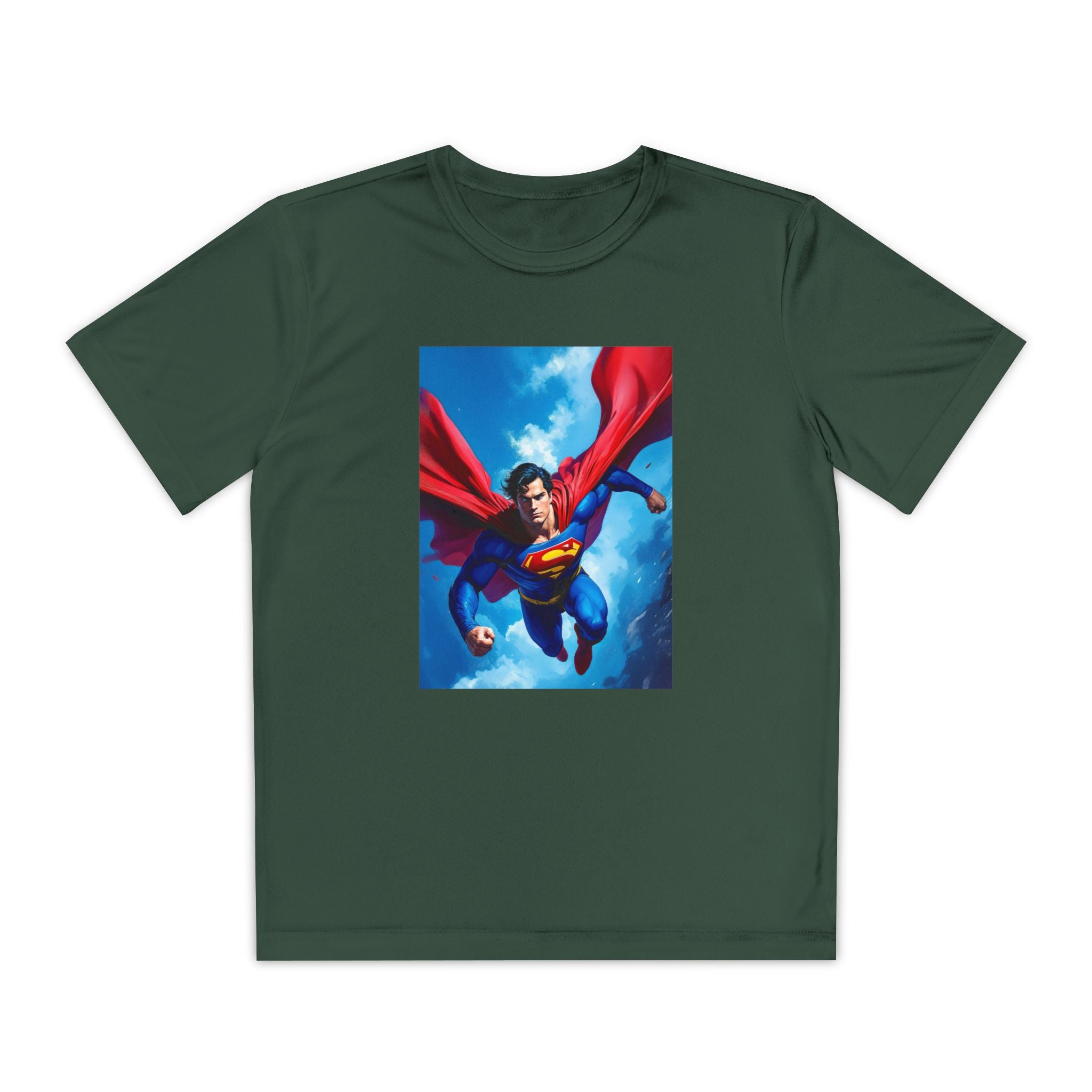 Superman Superhero Marvel T-Shirt, Youth Competitor Tee,  Kids Comic Book Hero Top, Children's Graphic Tee, Youth Super Power T-Shirt